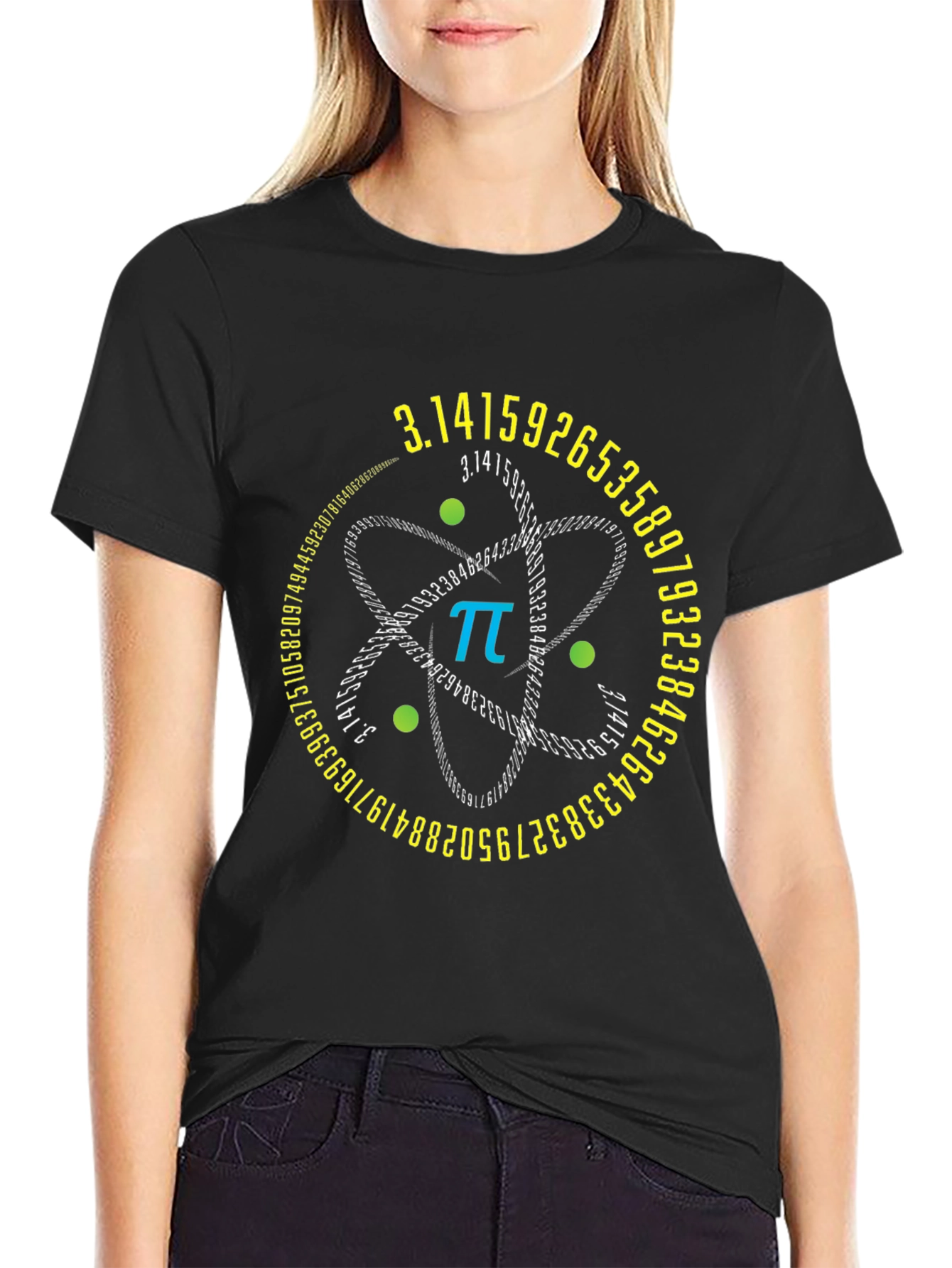 Math Pi Symbol Black T-Shirt - Unique Graphic Tee