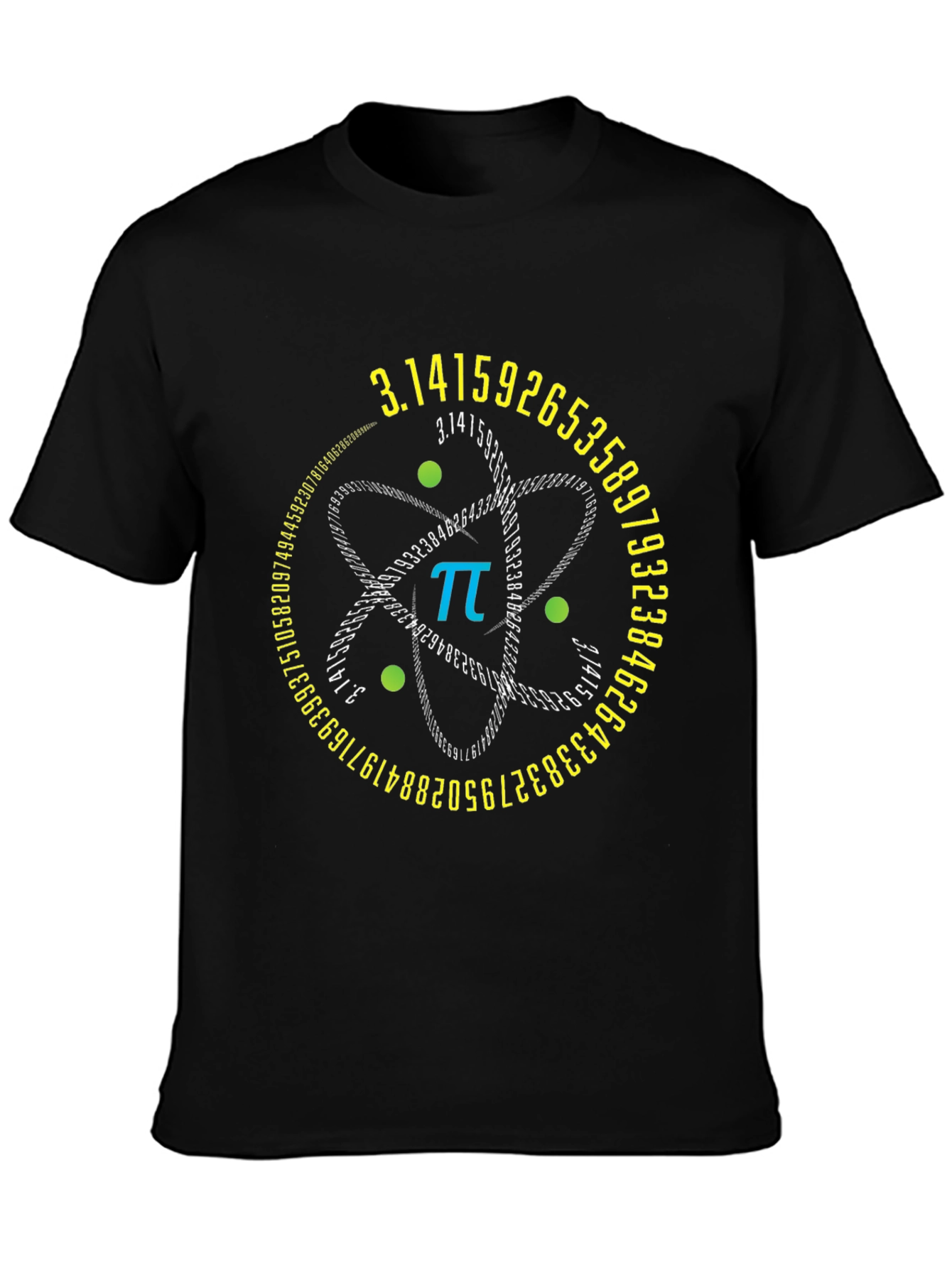 Math Pi Symbol Black T-Shirt - Unique Graphic Tee