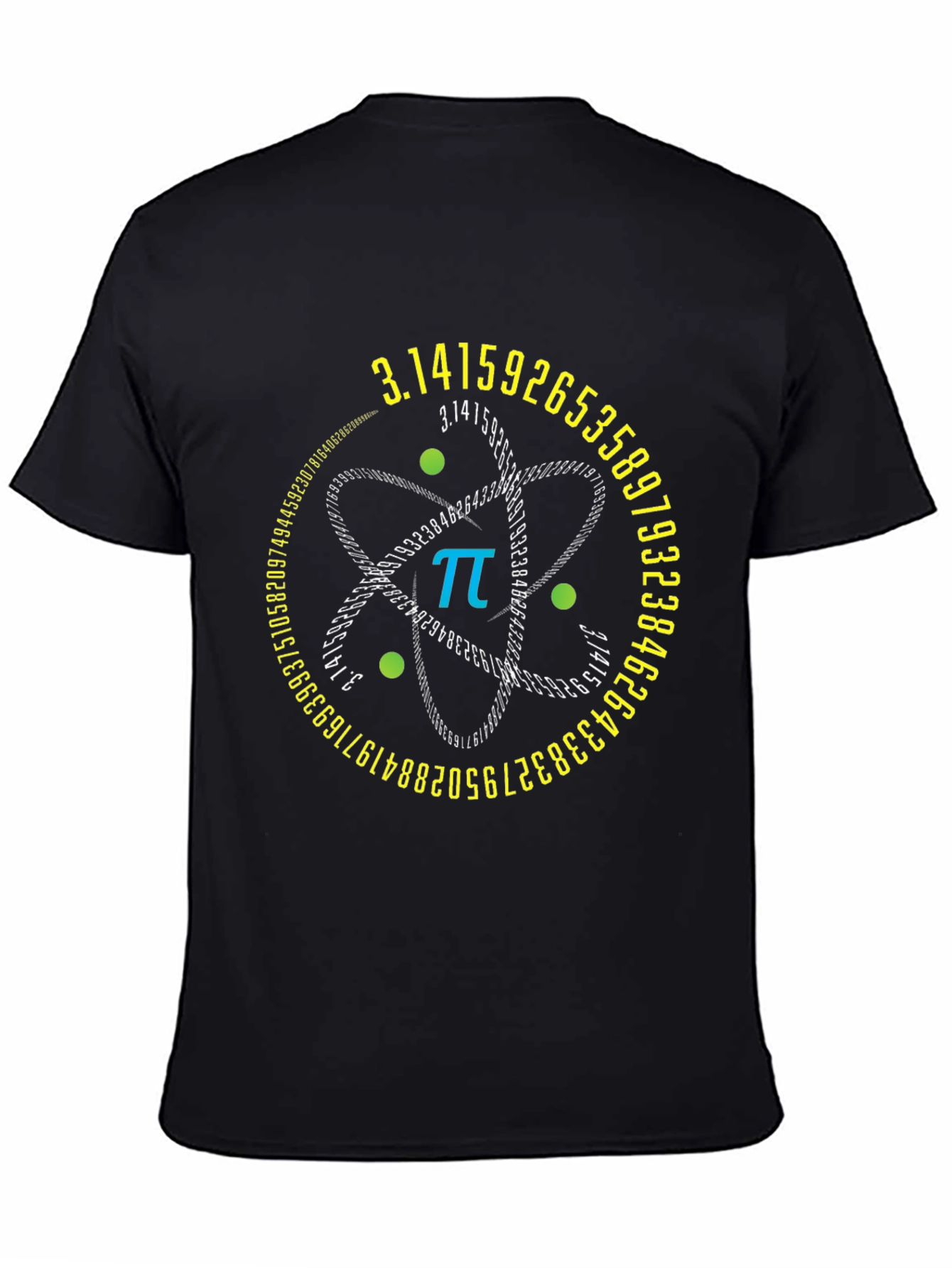 Math Pi Symbol Black T-Shirt - Unique Graphic Tee
