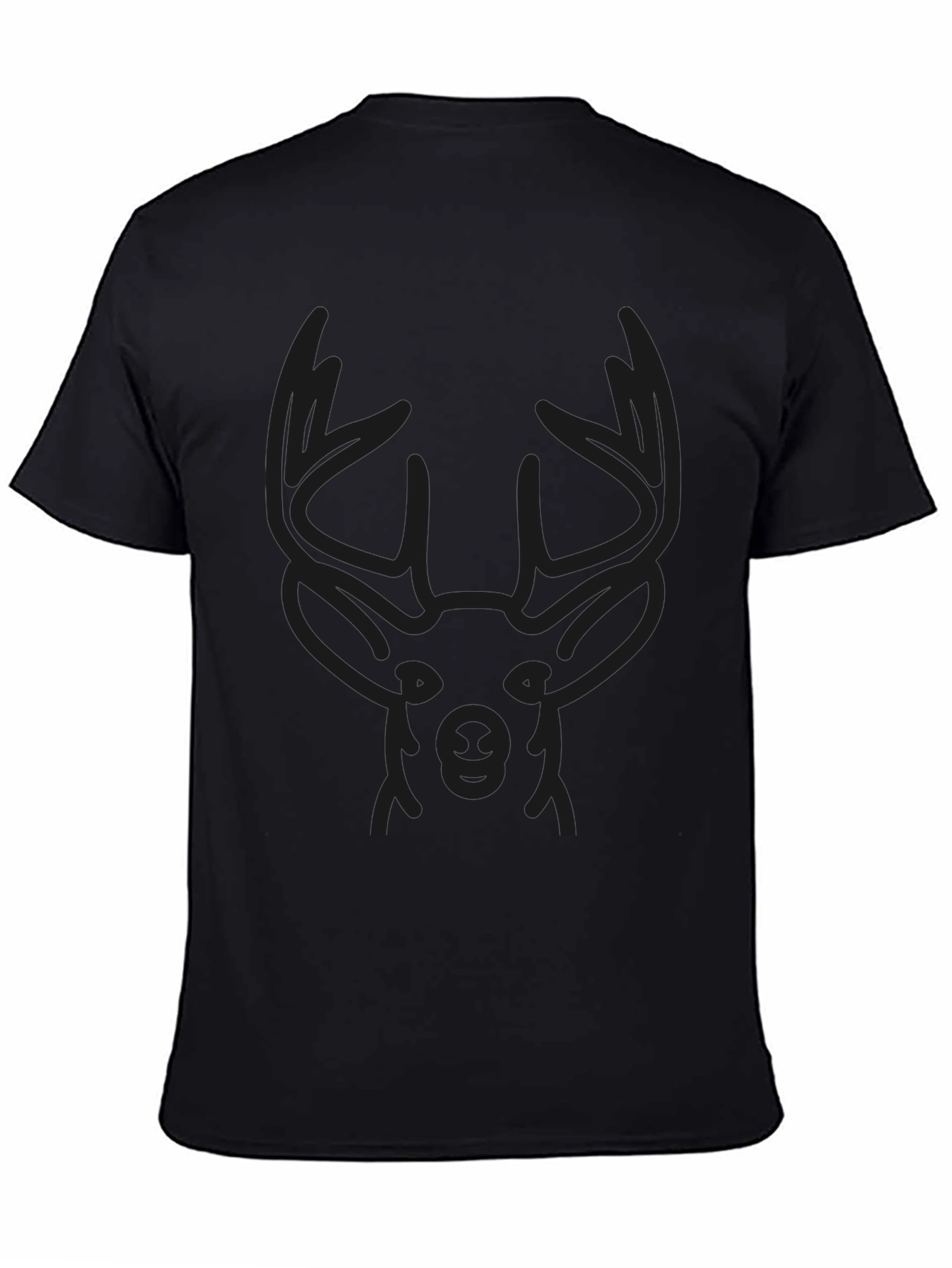 Mens Black Deer Graphic T-Shirt