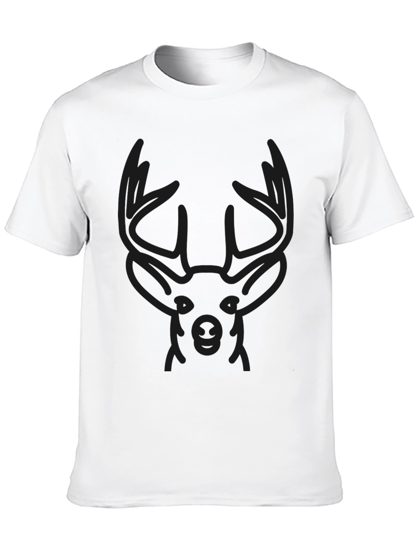 Mens Black Deer Graphic T-Shirt