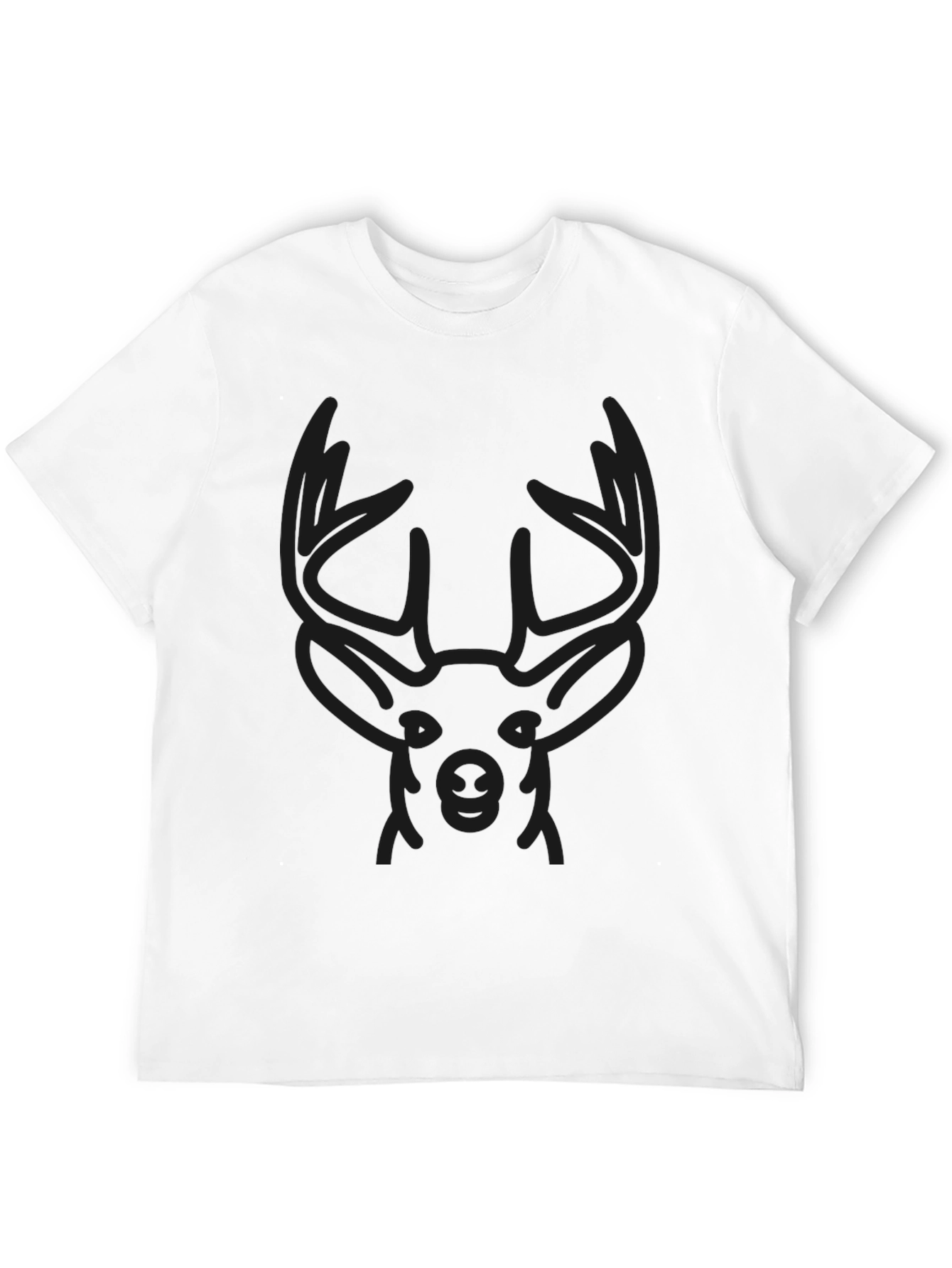 Mens Black Deer Graphic T-Shirt