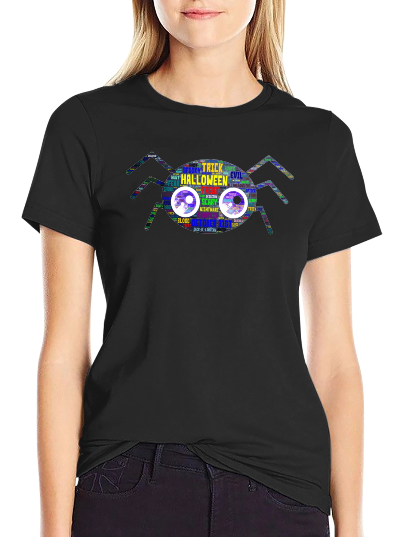 Halloween Spider Graphic T-Shirt