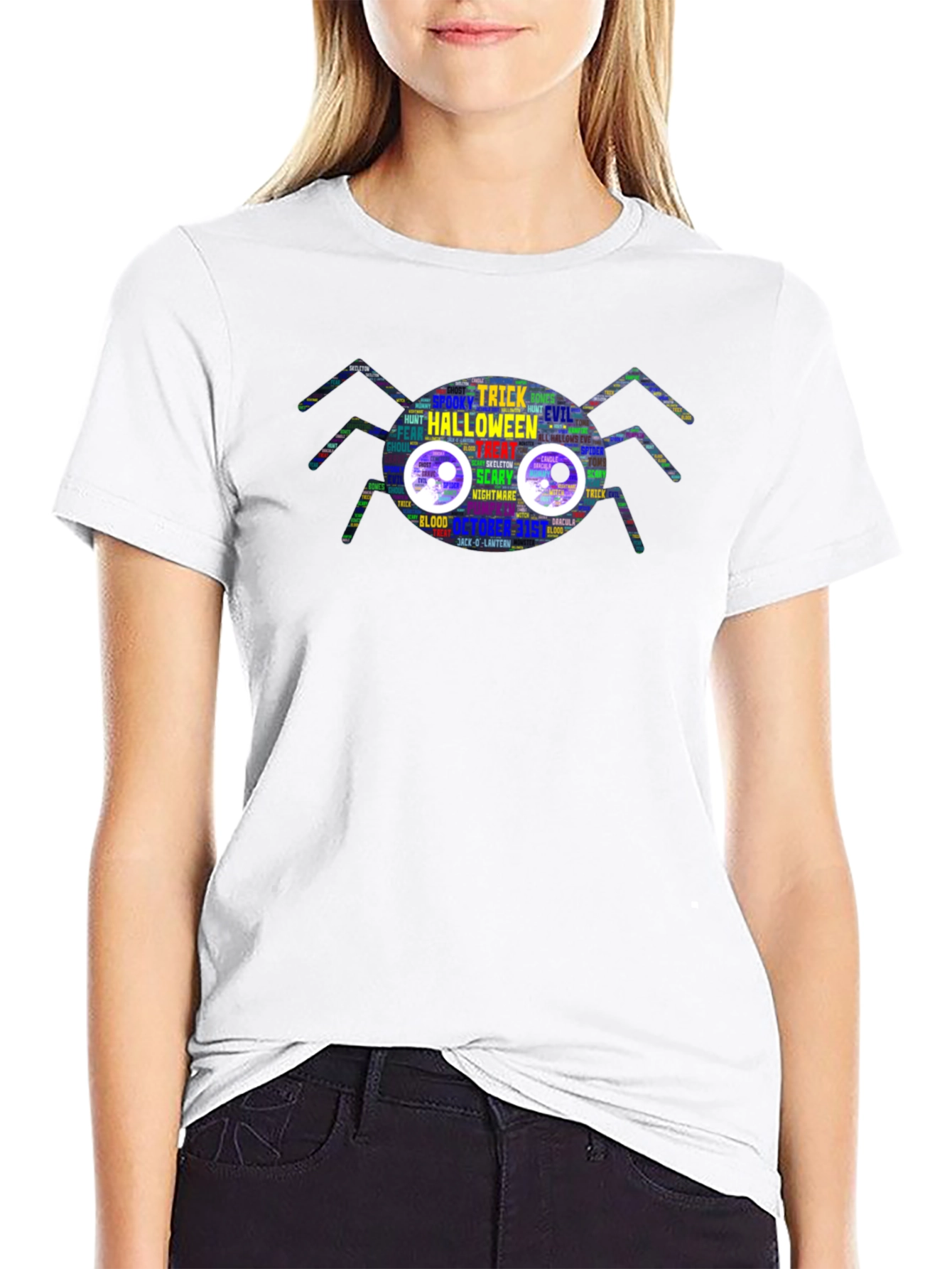 Halloween Spider Graphic T-Shirt