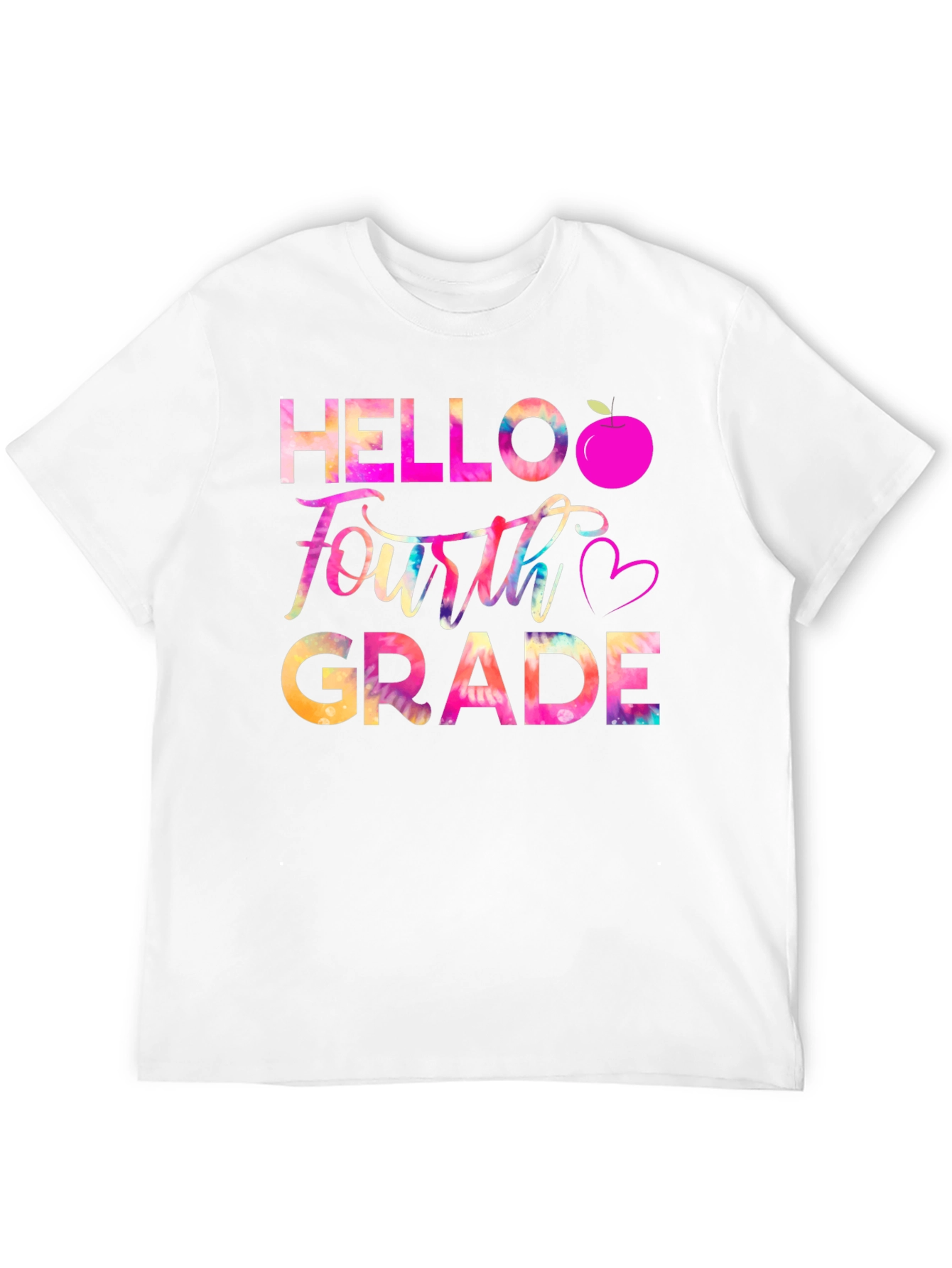 Hello Fourth Grade Tie Dye Graphic Tee