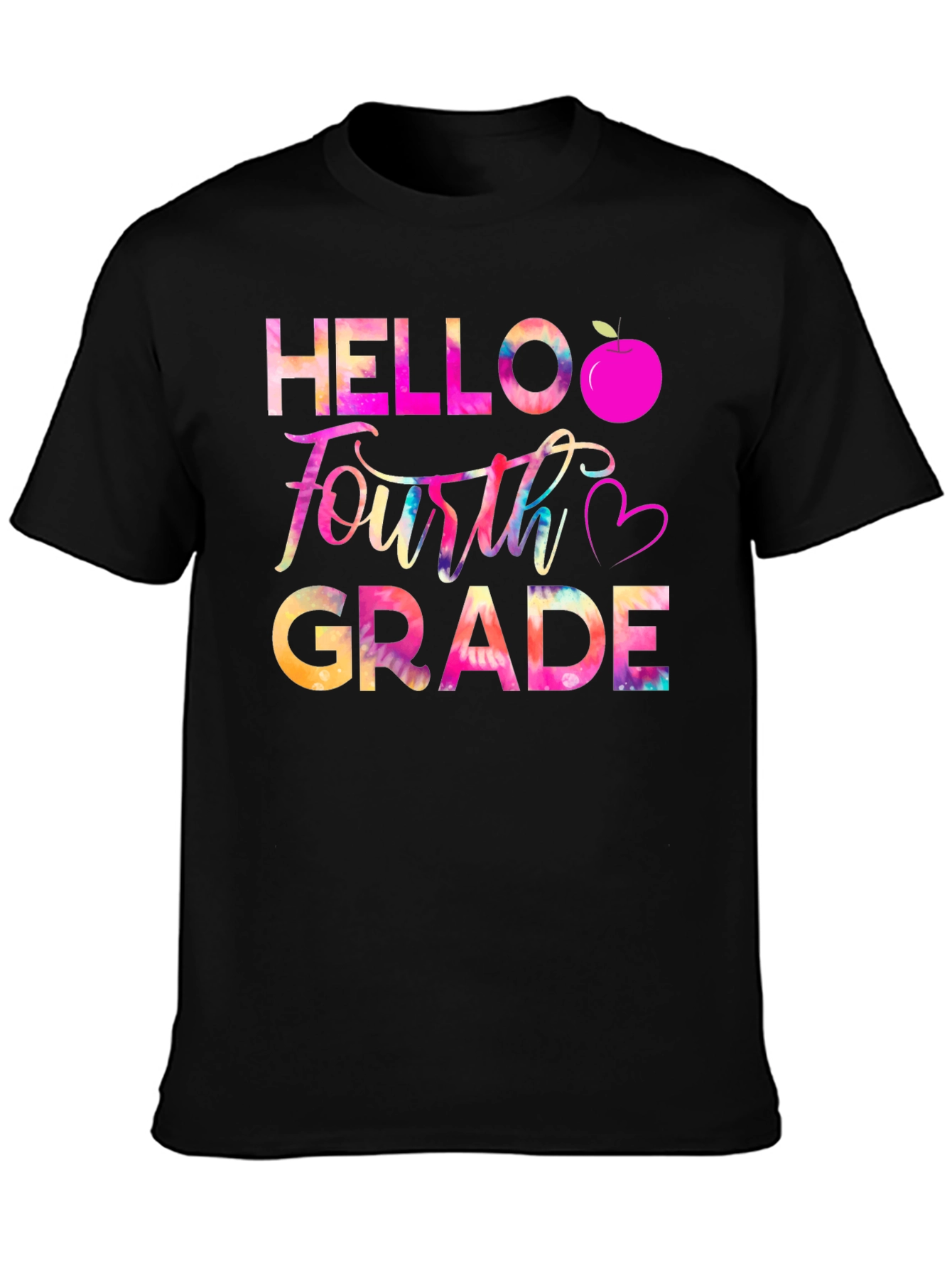 Hello Fourth Grade Tie Dye Graphic Tee