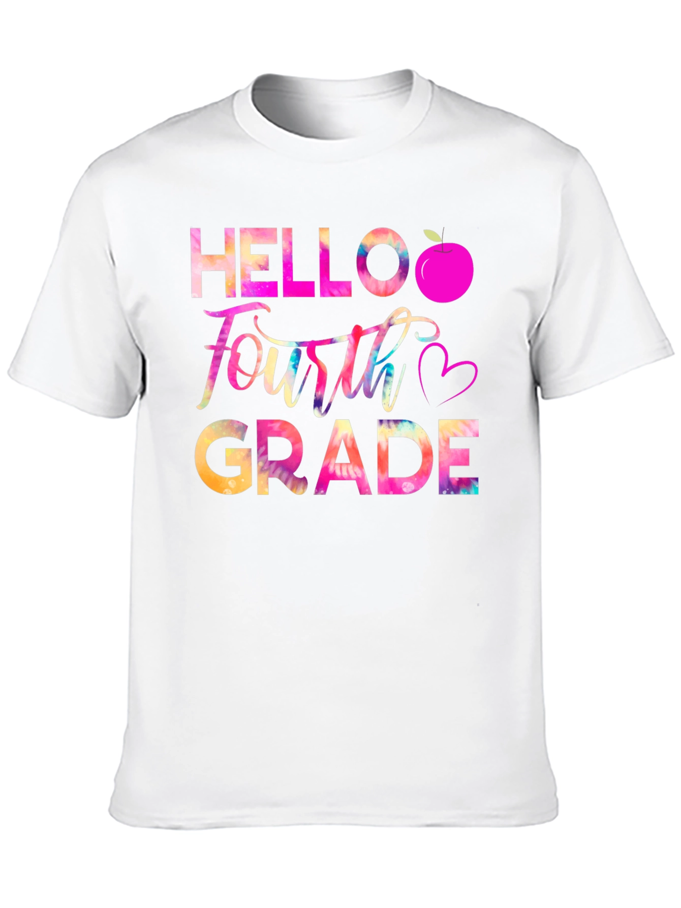 Hello Fourth Grade Tie Dye Graphic Tee