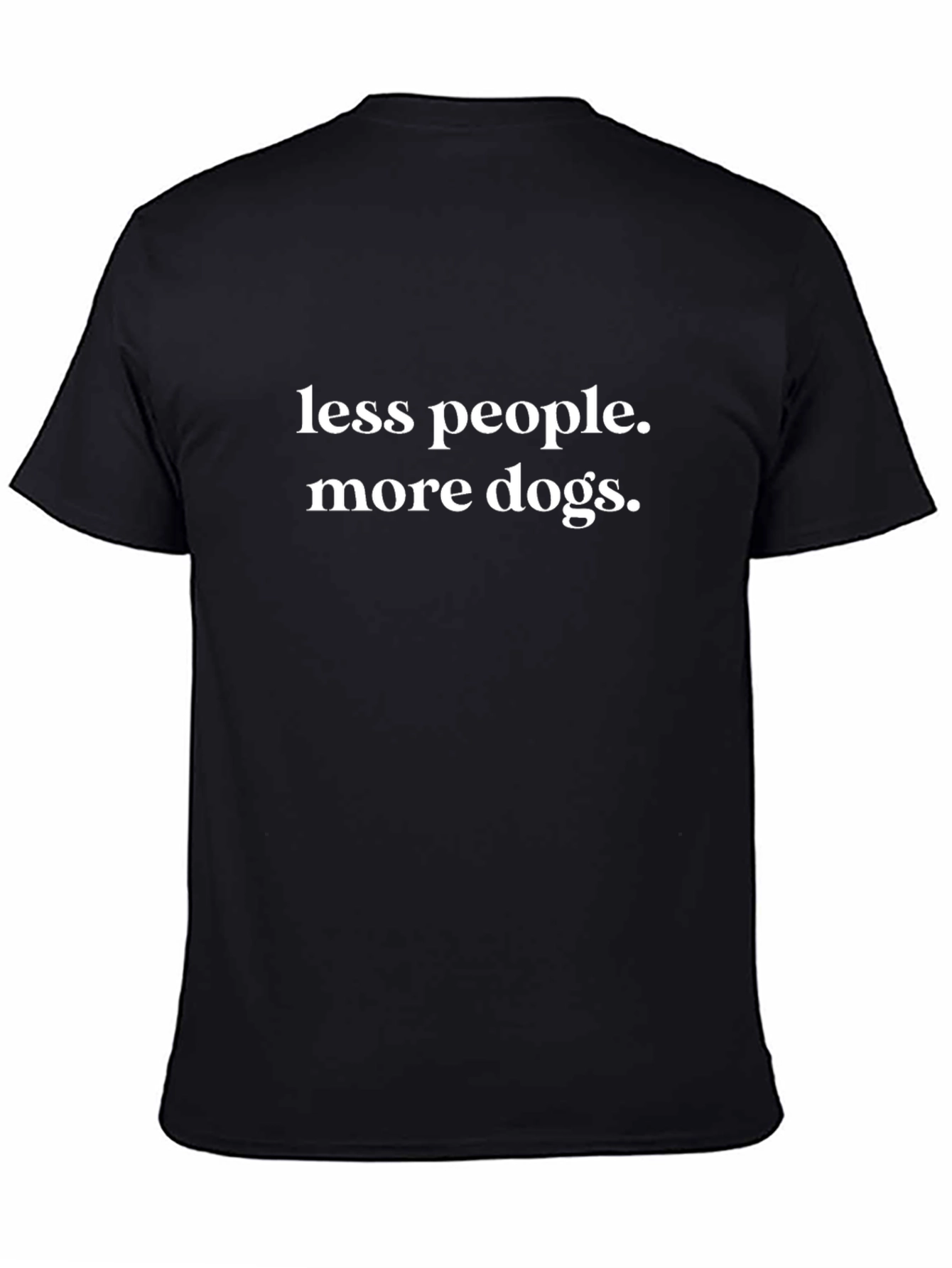 Less People More Dogs Graphic Tee - Black