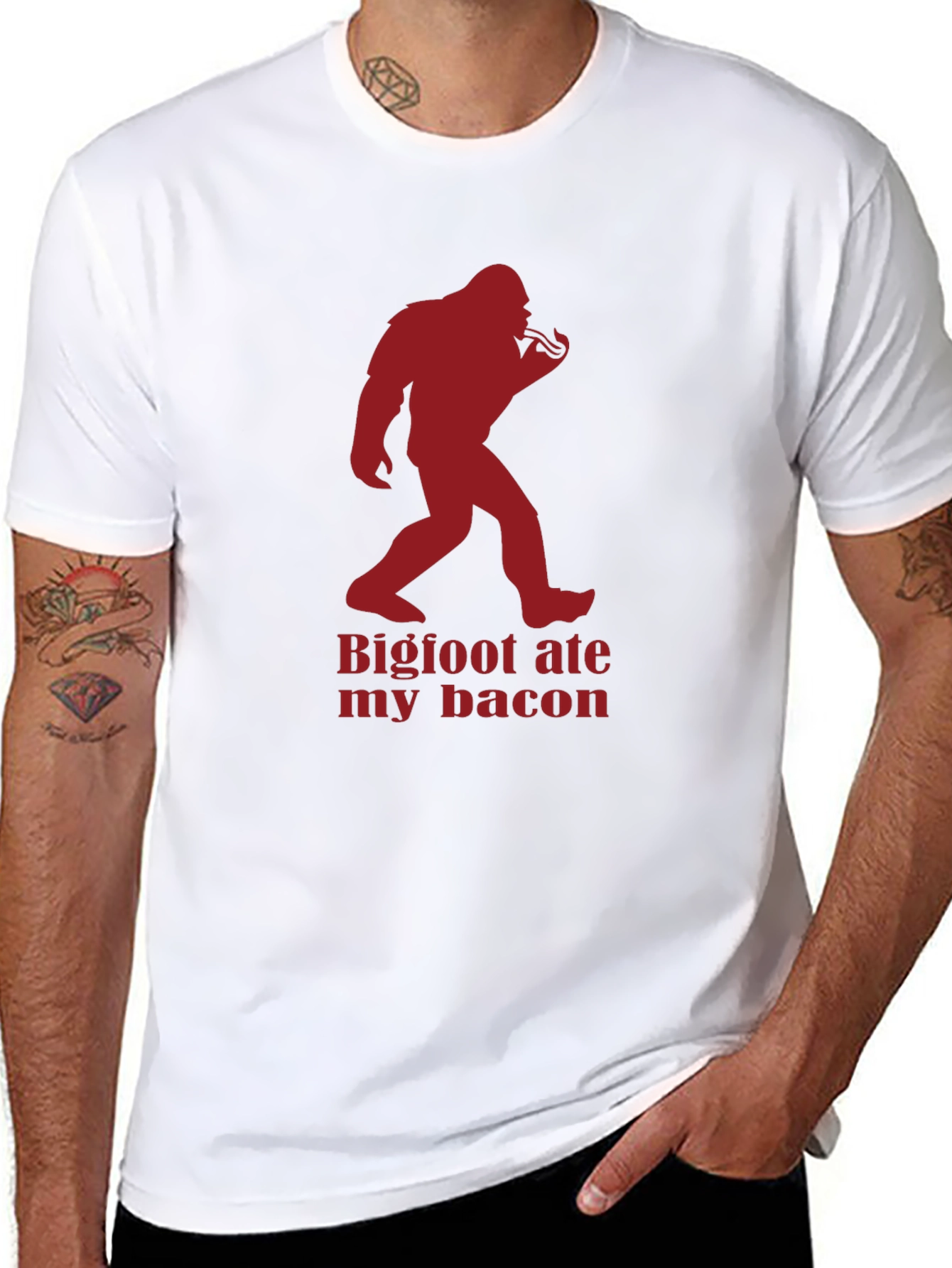 Bigfoot Ate My Bacon Graphic Tee