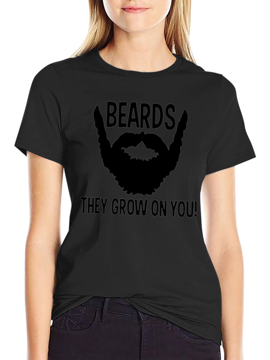 Beards They Grow On You T-Shirt - Mens Black