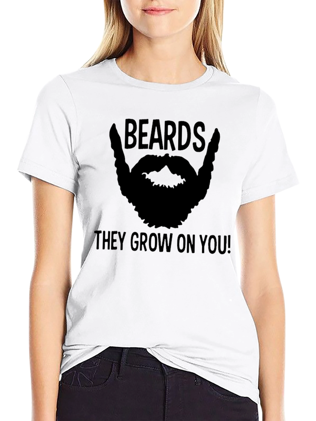 Beards They Grow On You T-Shirt - Mens Black