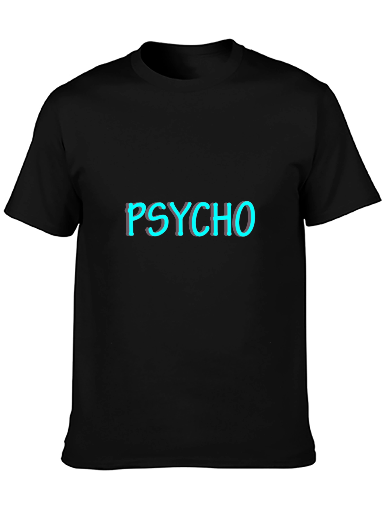 Psycho Graphic Tee - Edgy Style Black T-Shirt