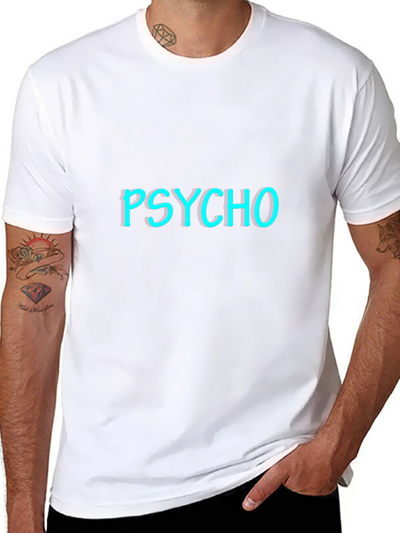 Psycho Graphic Tee - Edgy Style Black T-Shirt