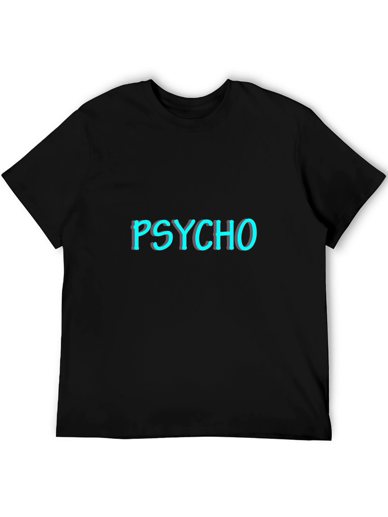 Psycho Graphic Tee - Edgy Style Black T-Shirt