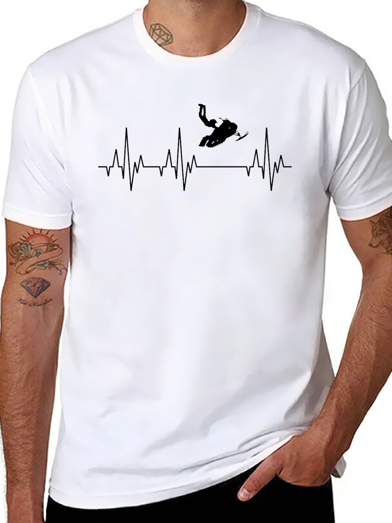 Snowmobile Heartbeat T-Shirt
