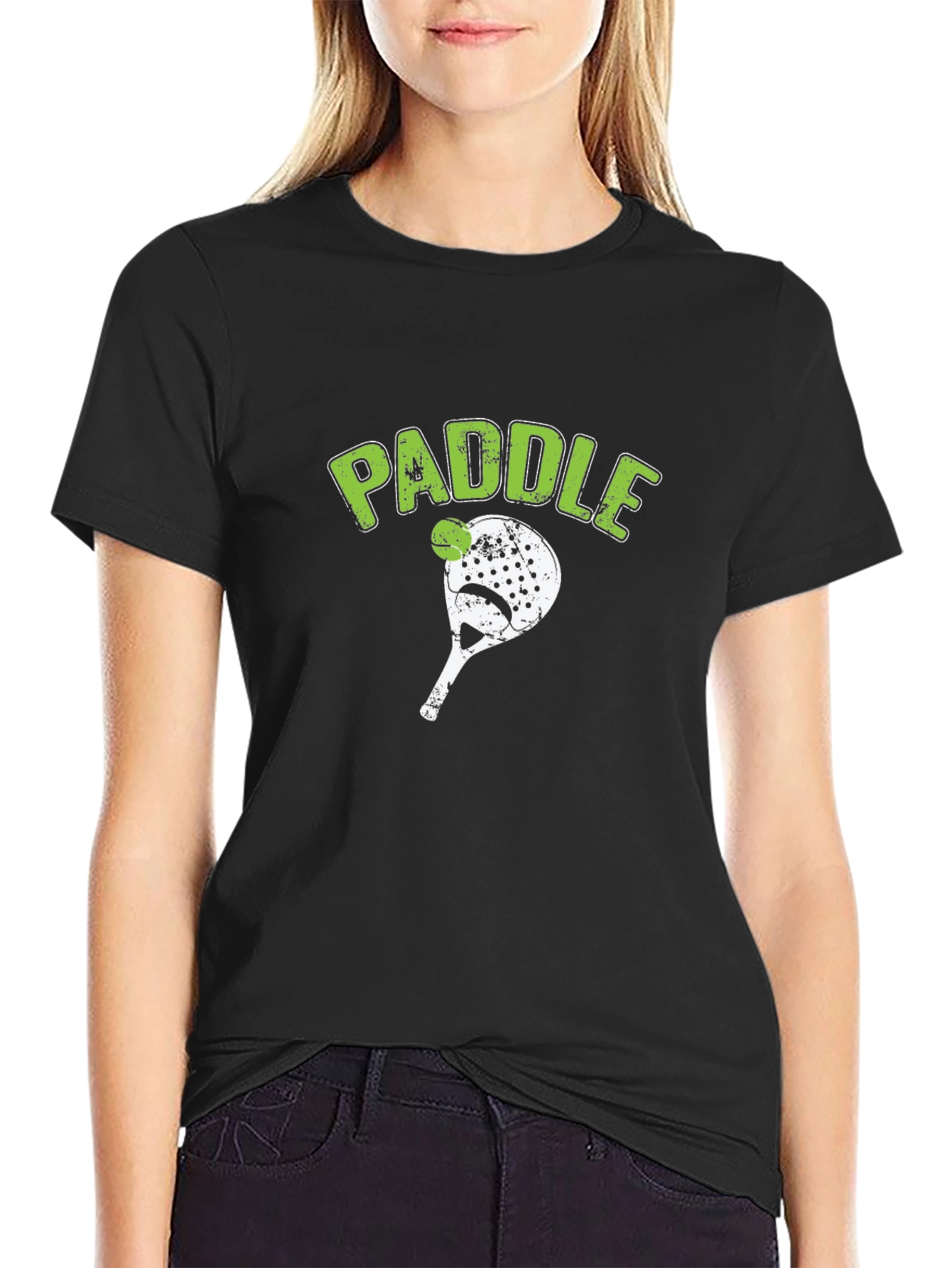 Paddle Design Black T-Shirt