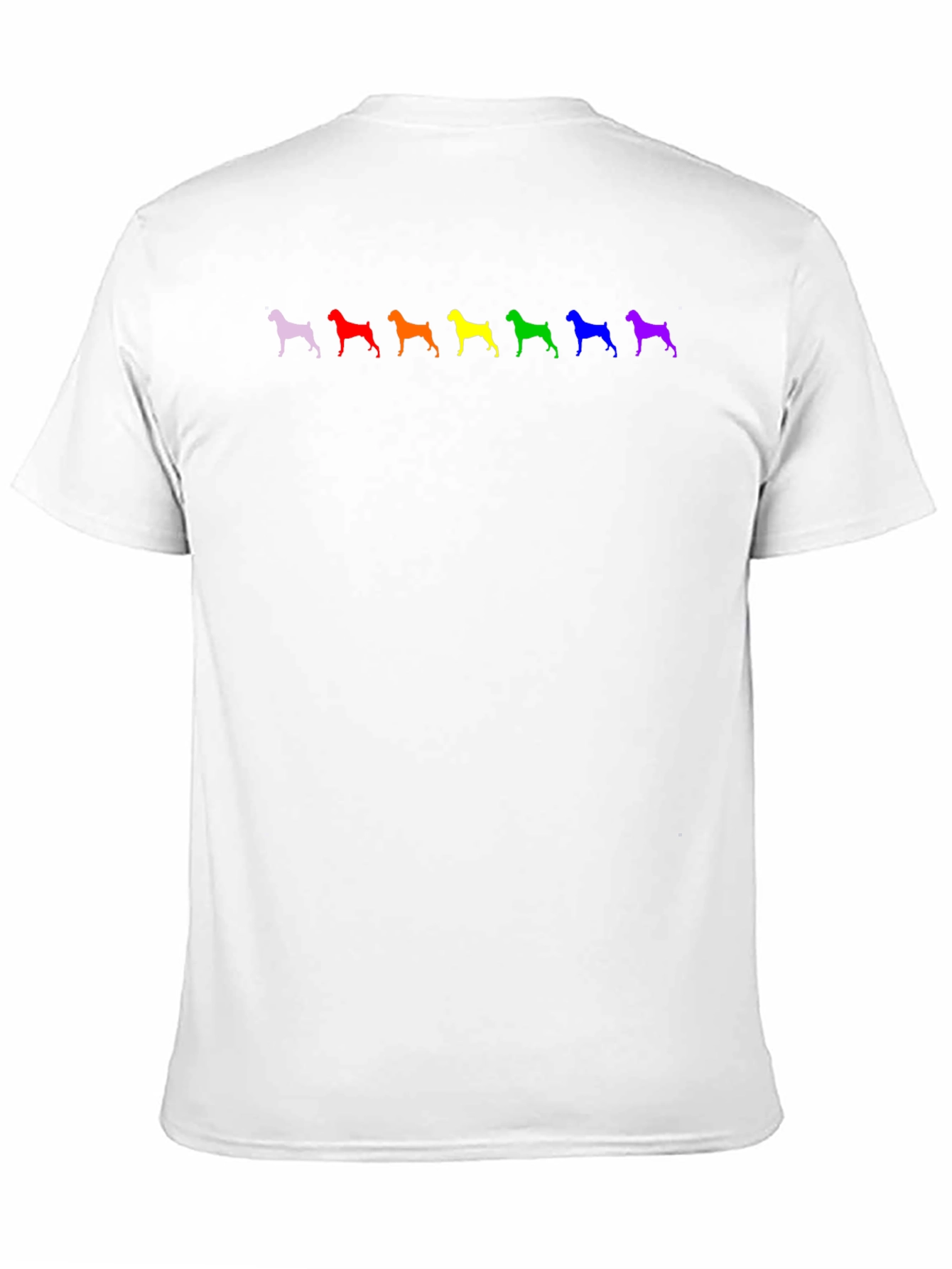 Rainbow Boxer Dog Silhouette T-Shirt - Prideful Pup