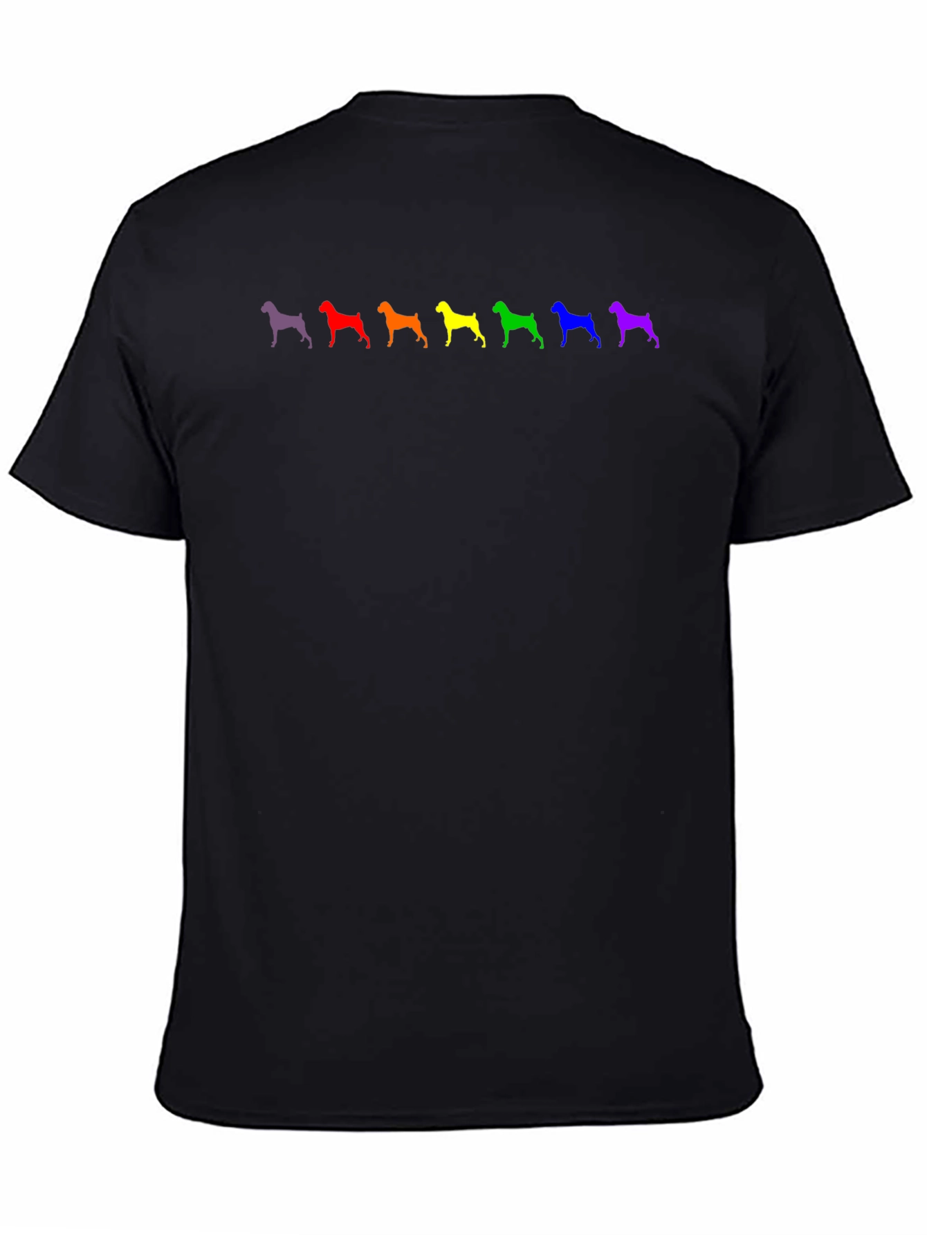 Rainbow Boxer Dog Silhouette T-Shirt - Prideful Pup