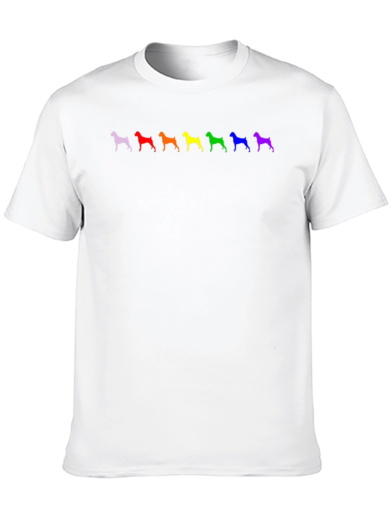 Rainbow Boxer Dog Silhouette T-Shirt - Prideful Pup