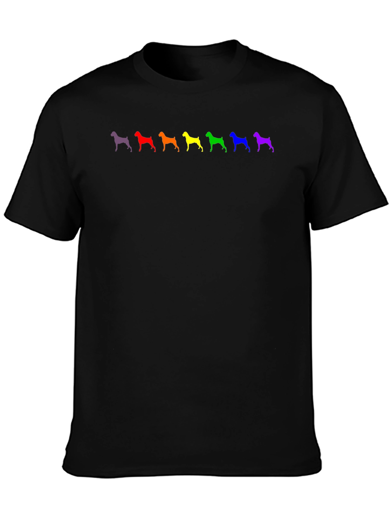 Rainbow Boxer Dog Silhouette T-Shirt - Prideful Pup