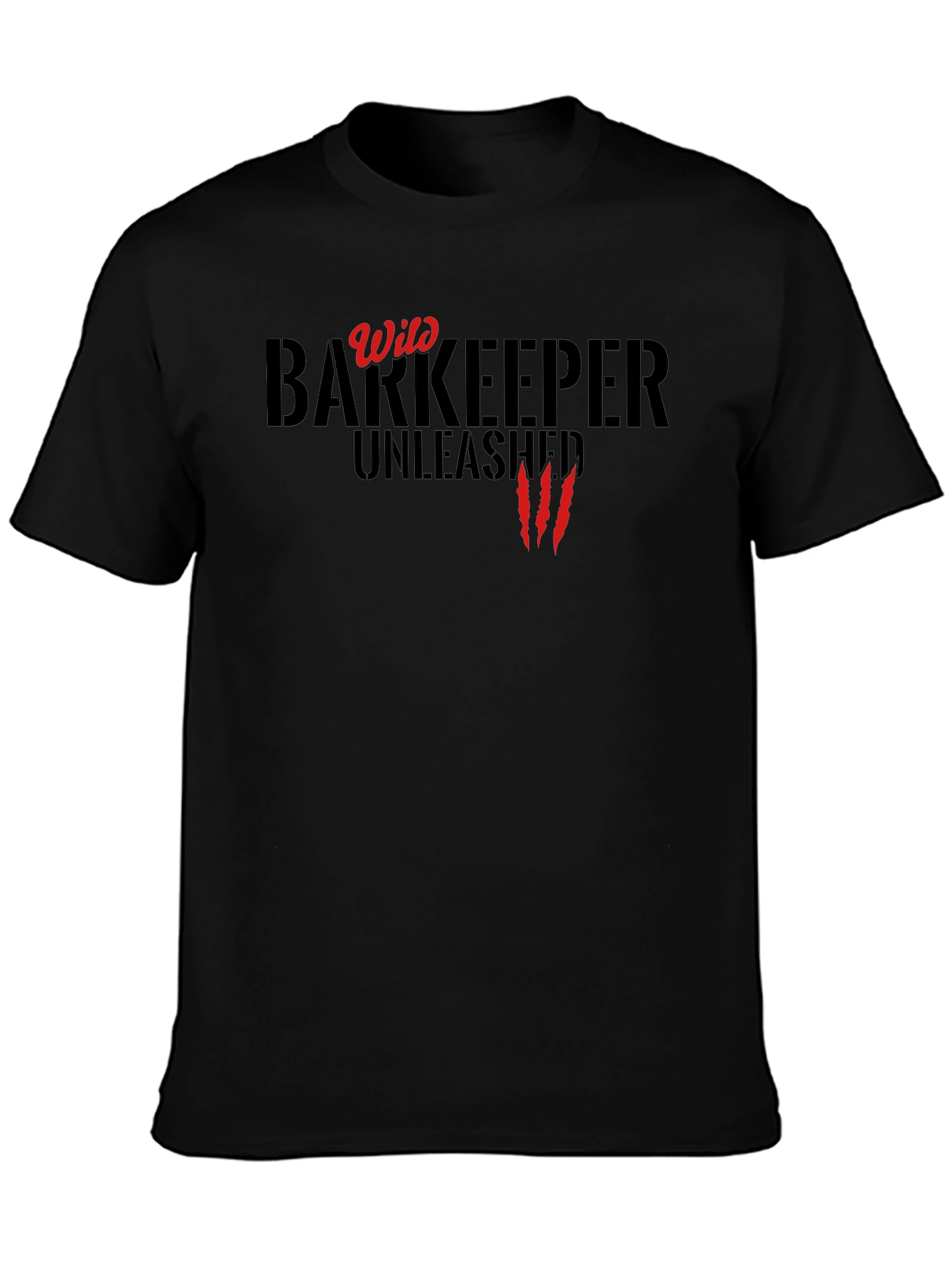 Wild Barkeeper Unleashed Black Graphic Tee