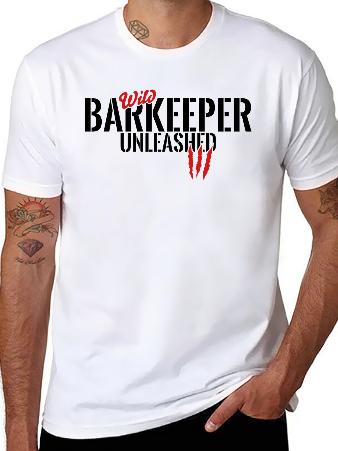 Wild Barkeeper Unleashed Black Graphic Tee