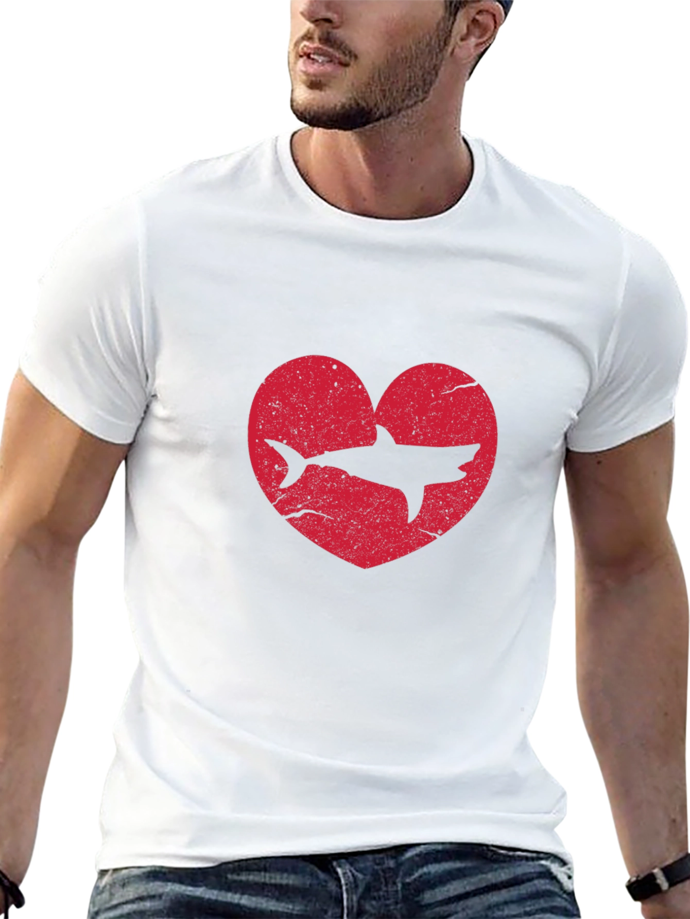 Shark Heart Graphic T-Shirt