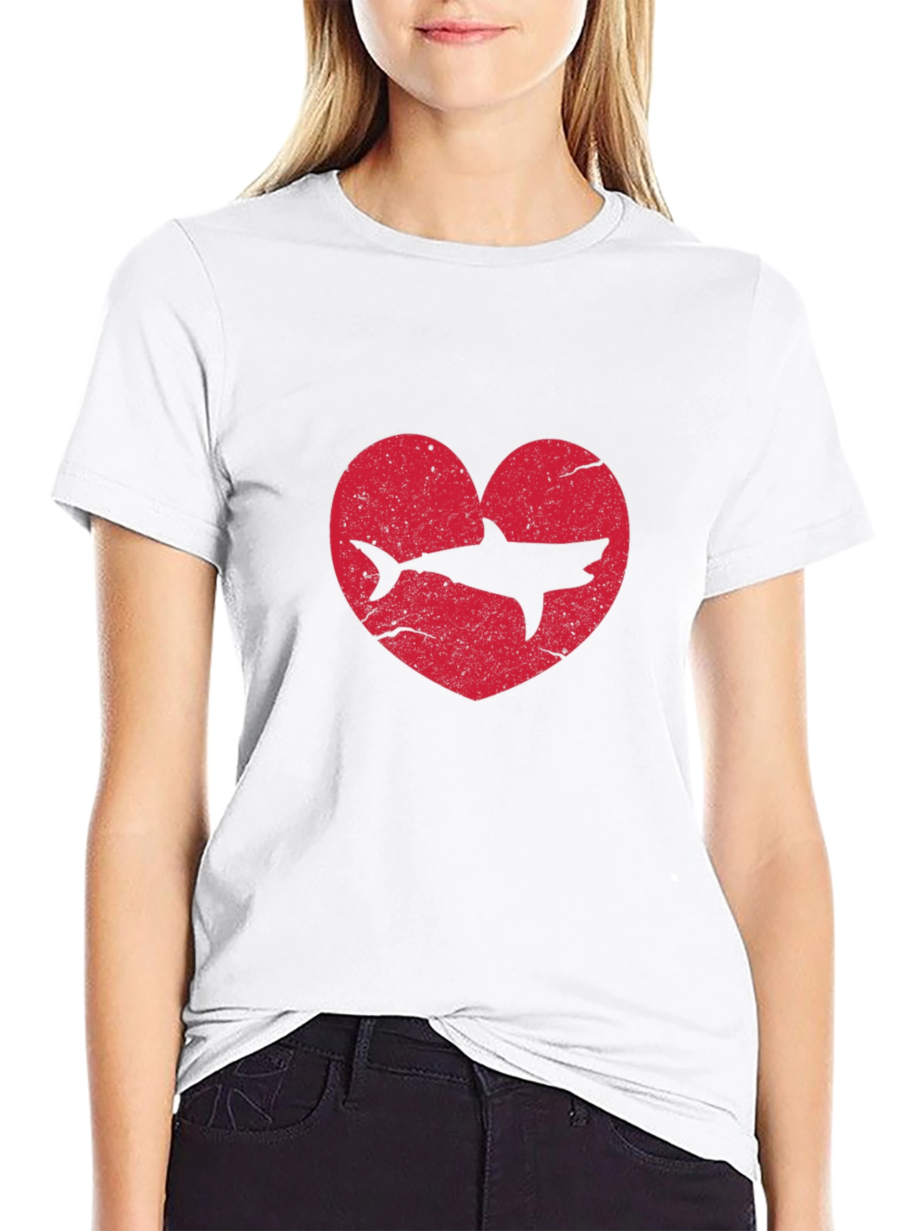 Shark Heart Graphic T-Shirt