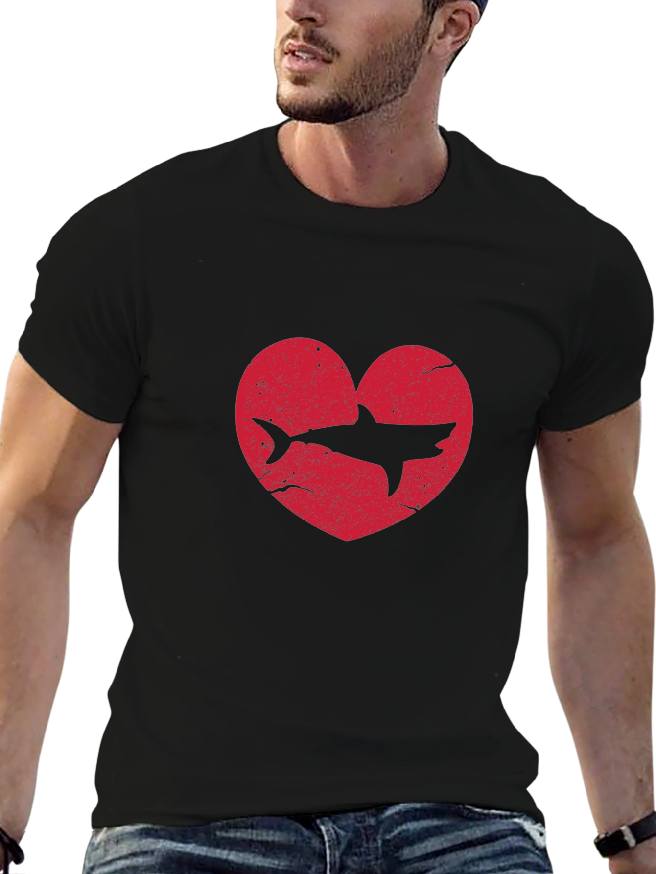 Shark Heart Graphic T-Shirt
