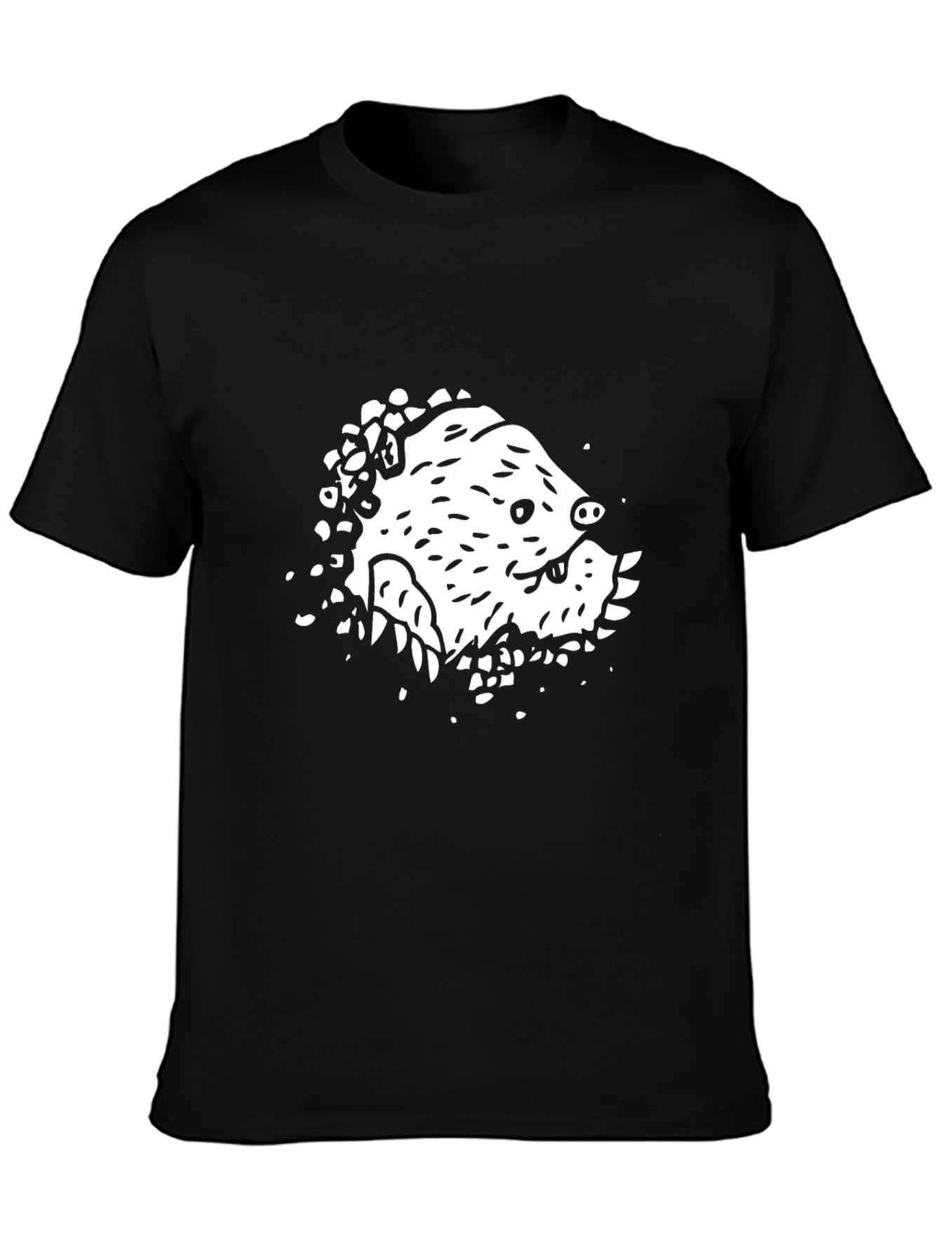 Mole Graphic Black T-Shirt - Fun Unique Design