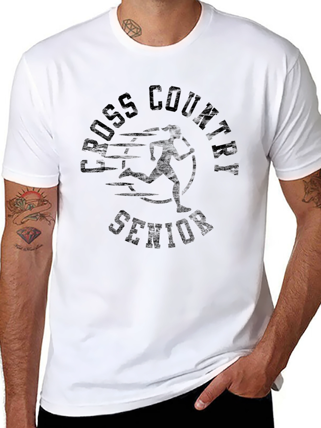 Cross Country Senior Black Graphic T-Shirt
