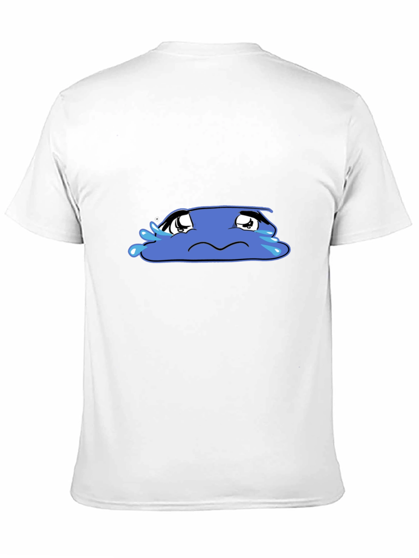 Sad Blob Graphic Tee - Black Cotton T-Shirt