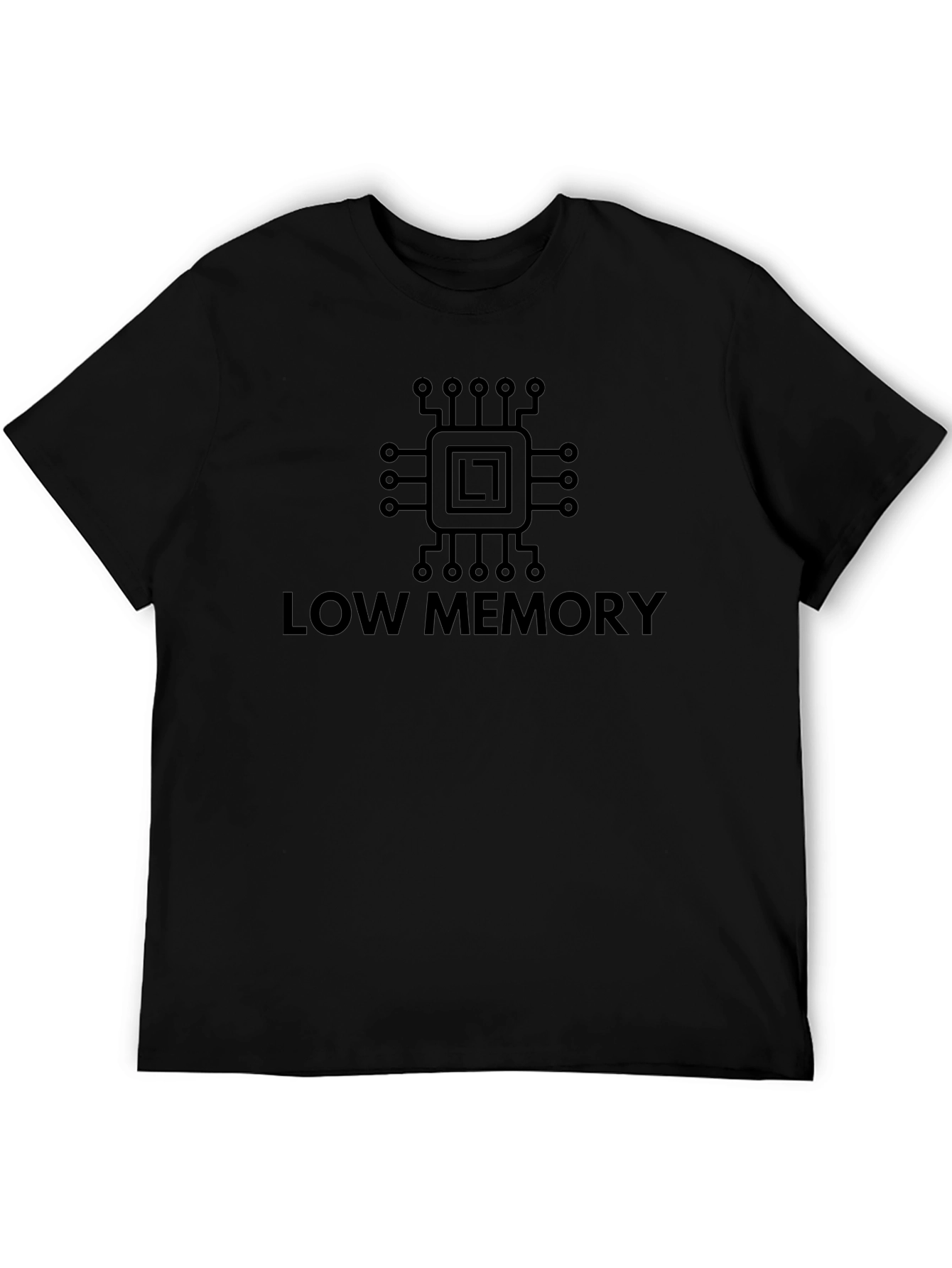 Low Memory Black T-Shirt - Geek Programmer Tee