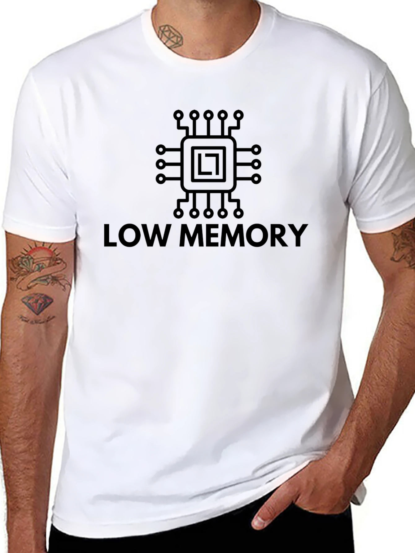 Low Memory Black T-Shirt - Geek Programmer Tee