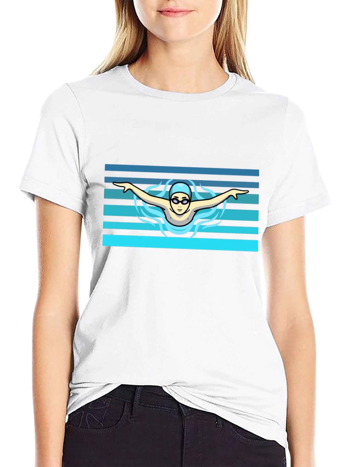 Swimmer Graphic Tee - Cool Sports Design