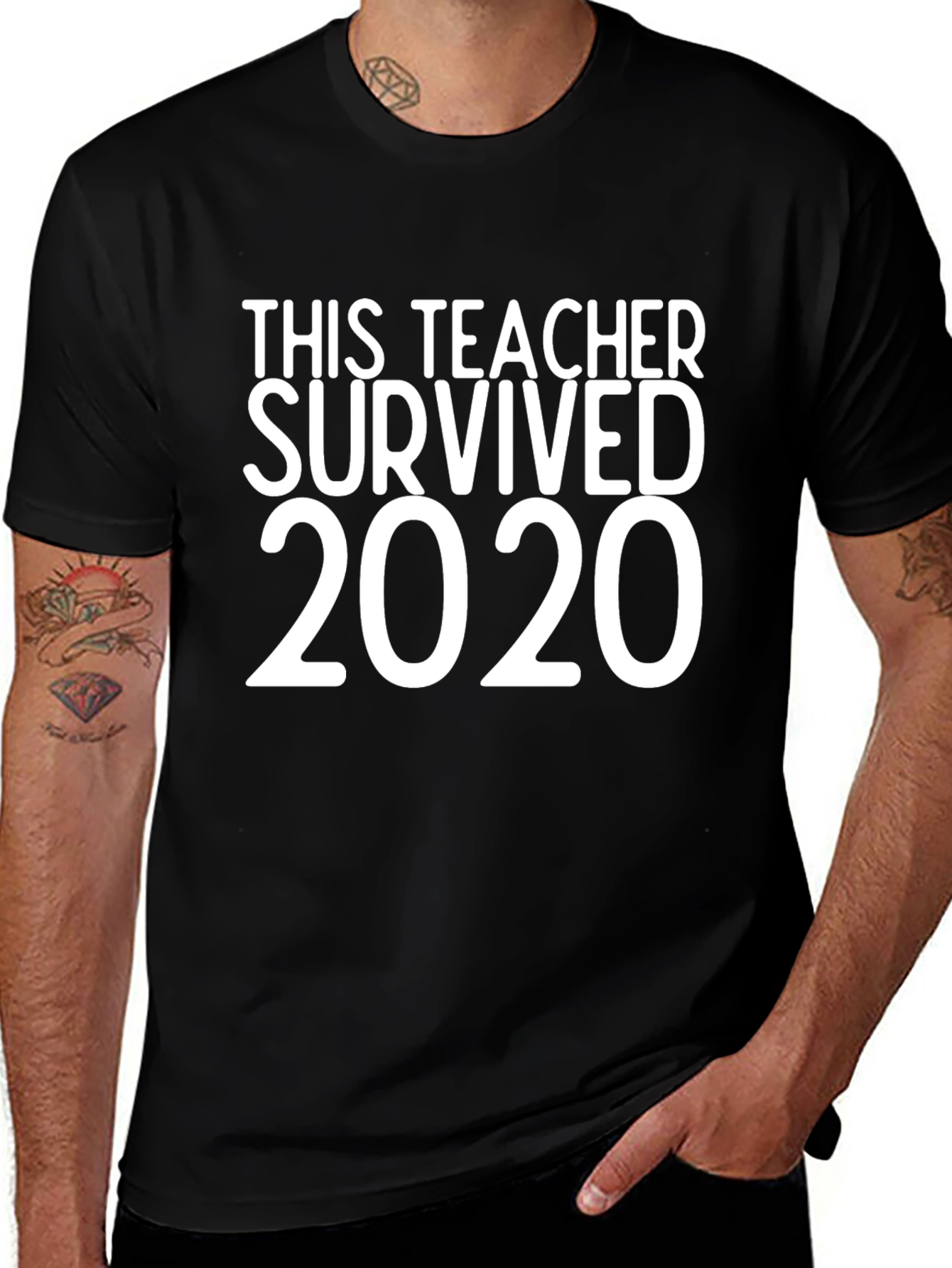 This Teacher Survived 2020 Graphic Tee