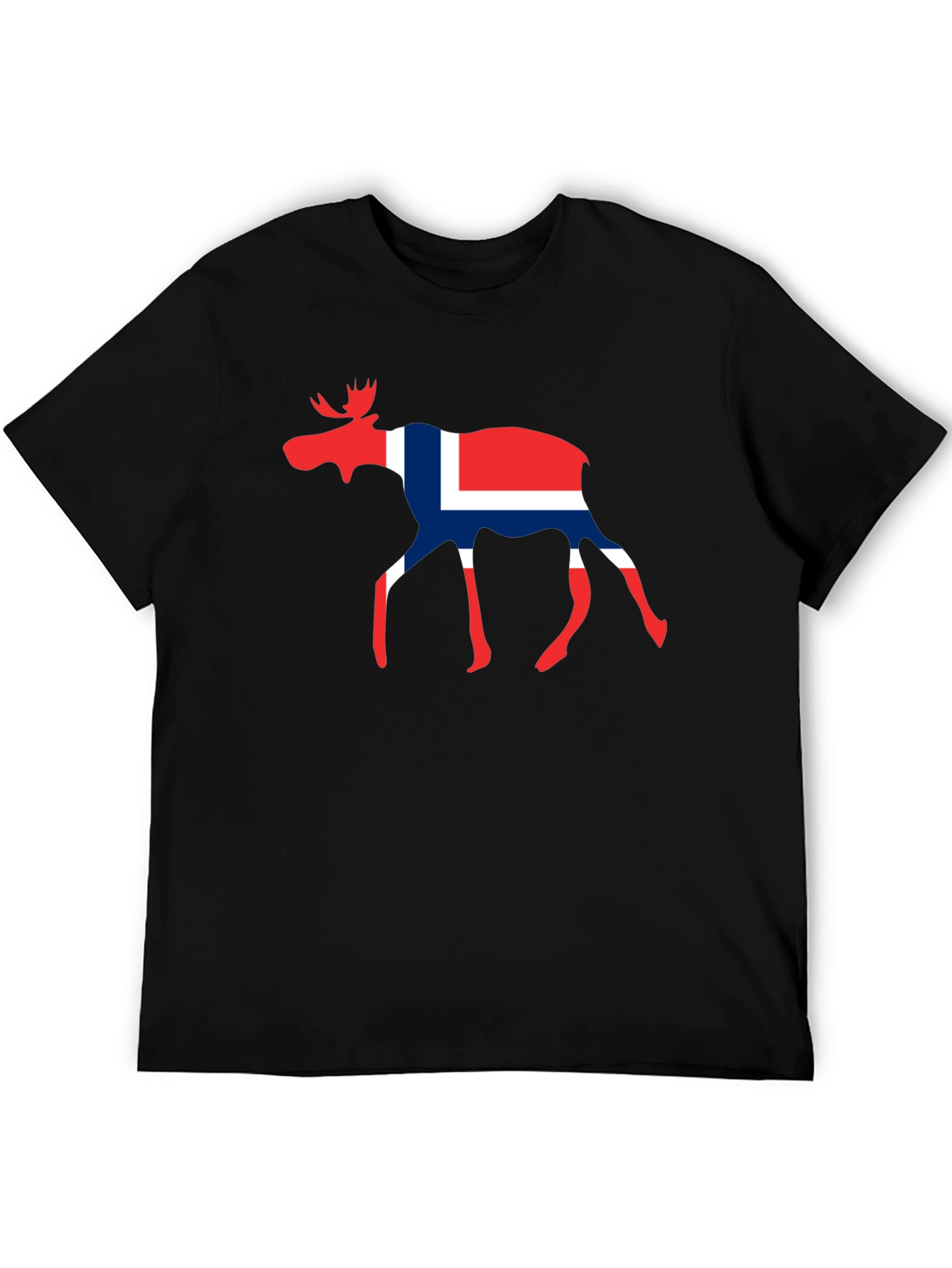 Norway Moose T-Shirt - Black Graphic Tee