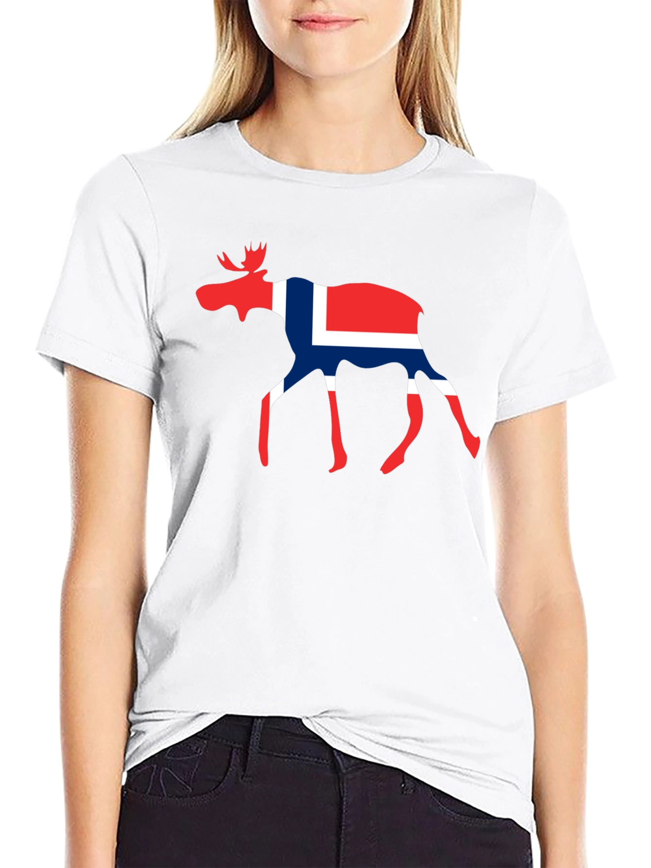 Norway Moose T-Shirt - Black Graphic Tee