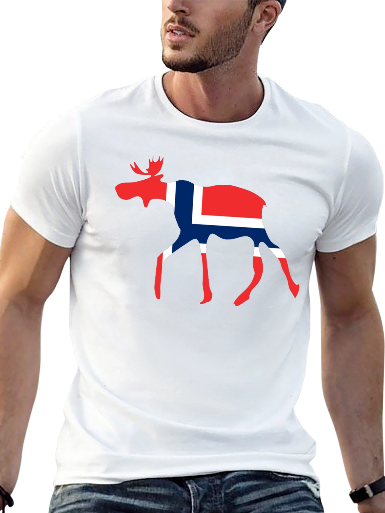 Norway Moose T-Shirt - Black Graphic Tee