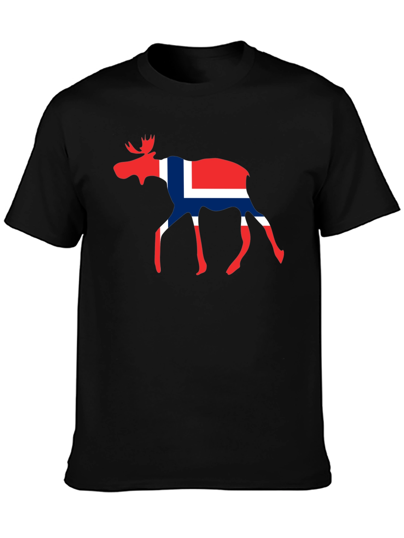 Norway Moose T-Shirt - Black Graphic Tee
