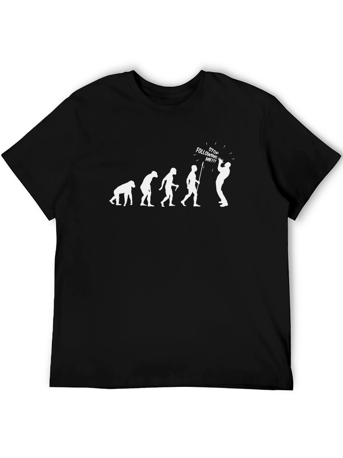 Evolution of Grumpy T-Shirt - Stop Following Me!