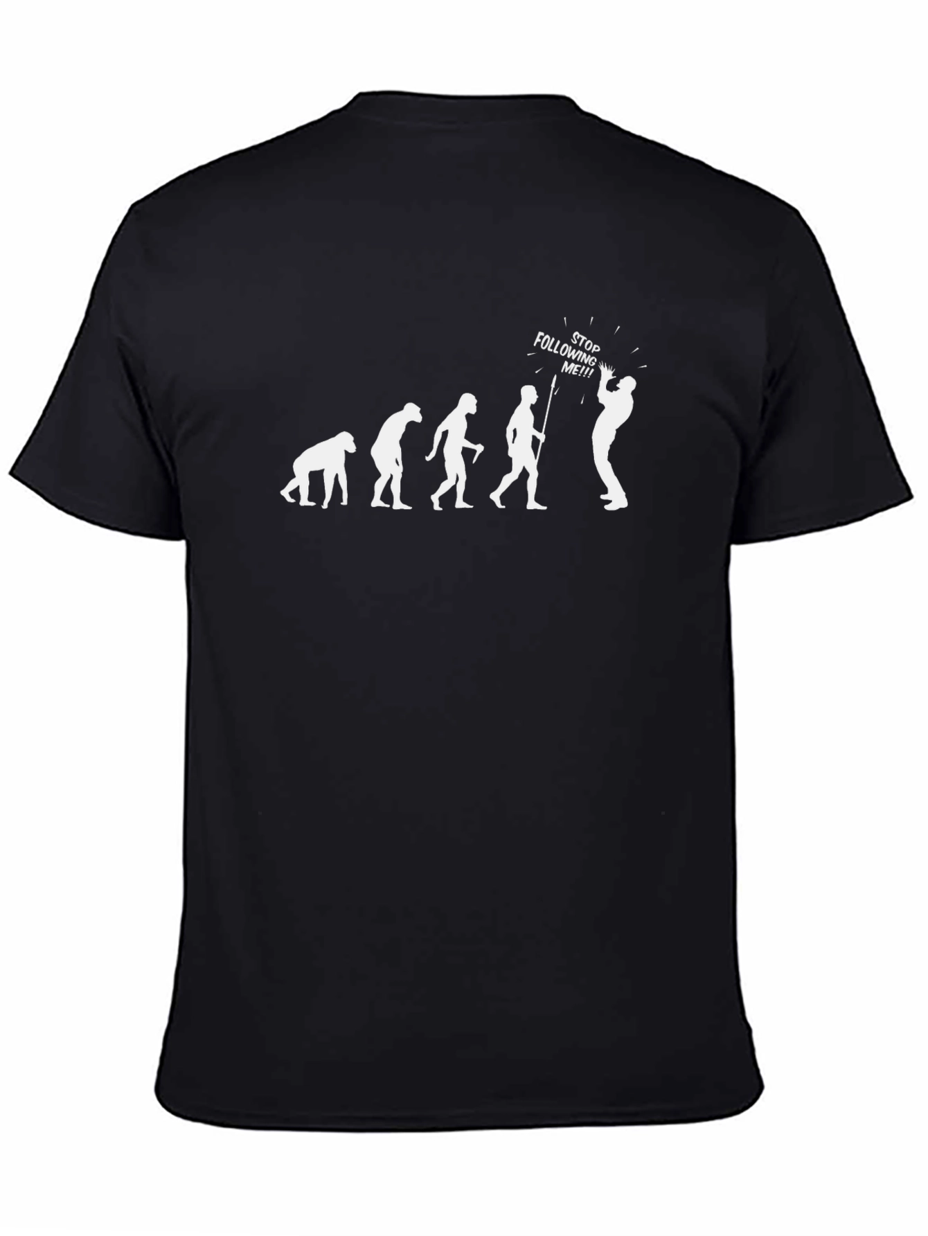 Evolution of Grumpy T-Shirt - Stop Following Me!