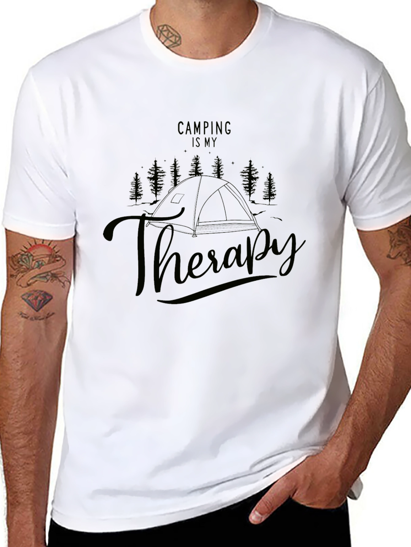 Camping is My Therapy Graphic Tee