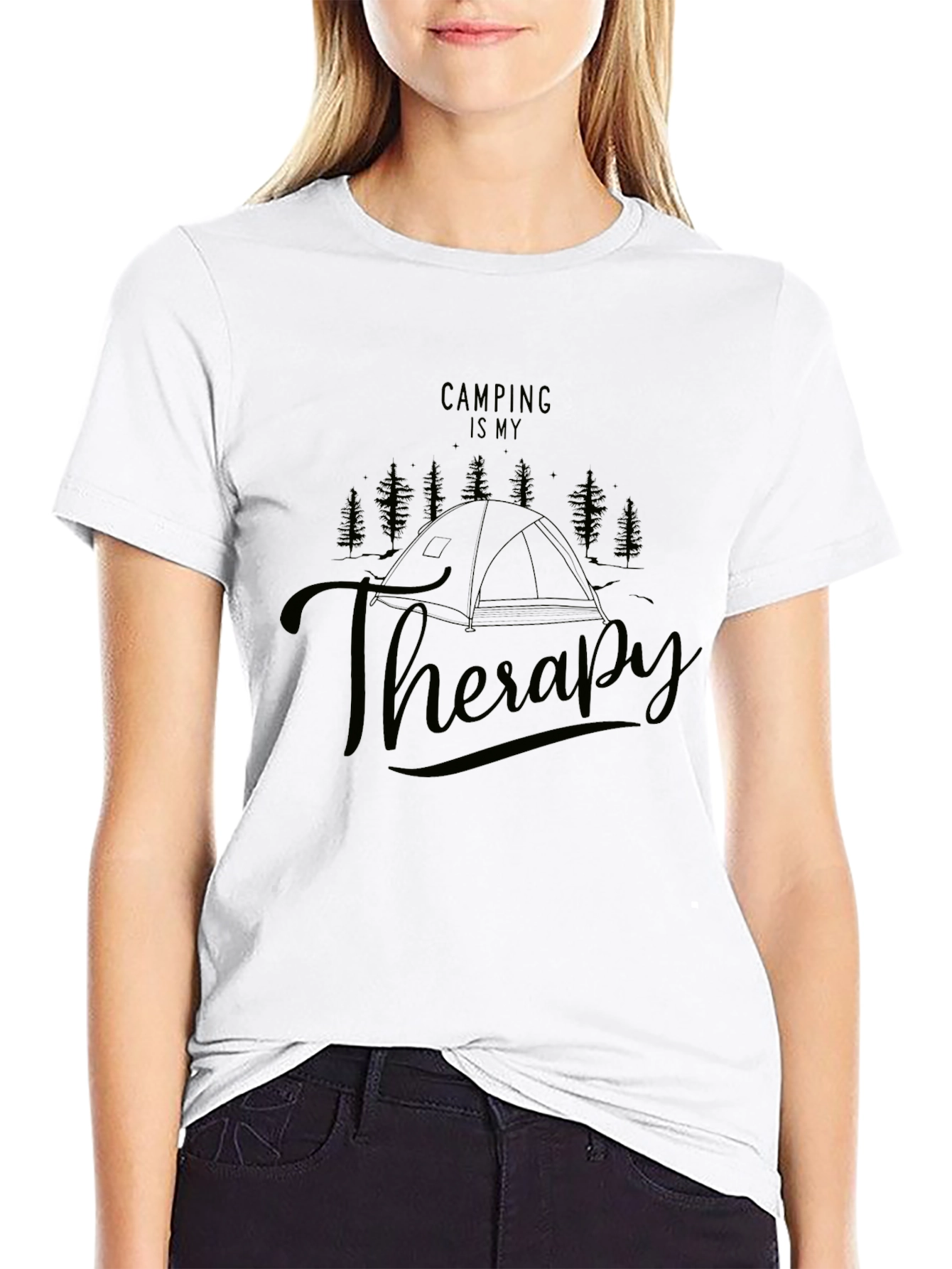 Camping is My Therapy Graphic Tee