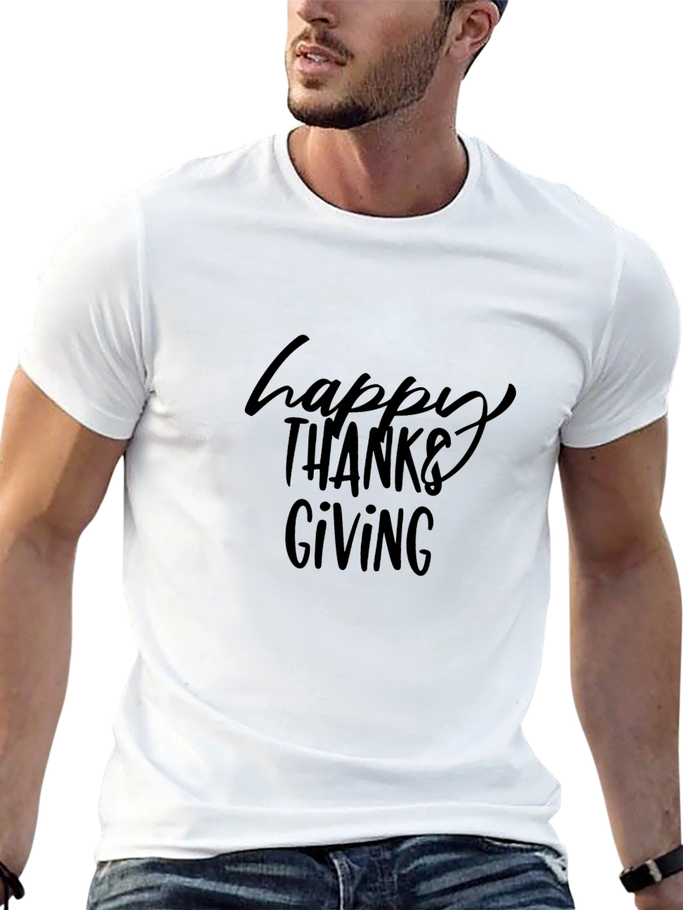 Happy Thanksgiving Black T-Shirt