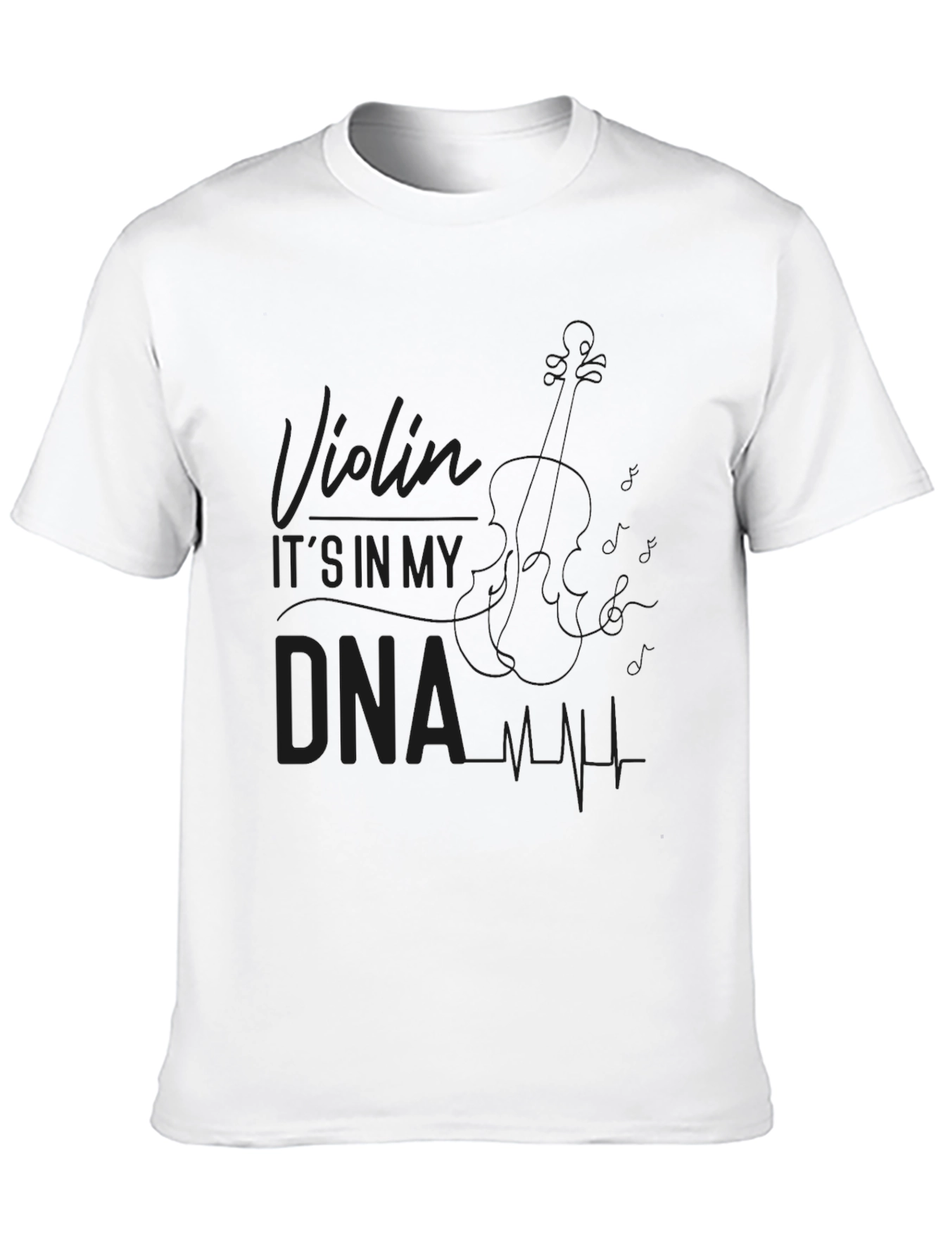 Violin DNA Black T-Shirt - Music Lover Gift