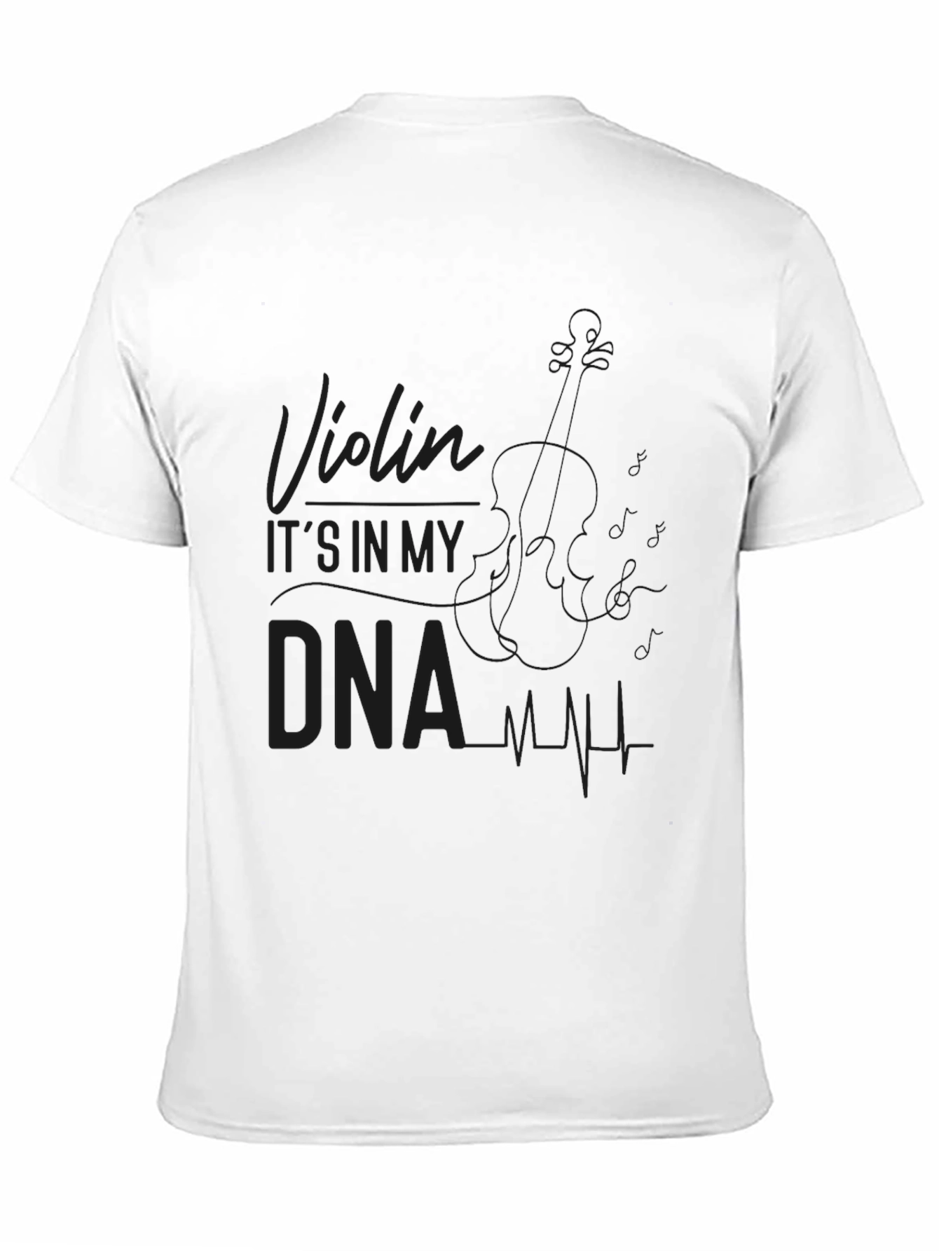 Violin DNA Black T-Shirt - Music Lover Gift