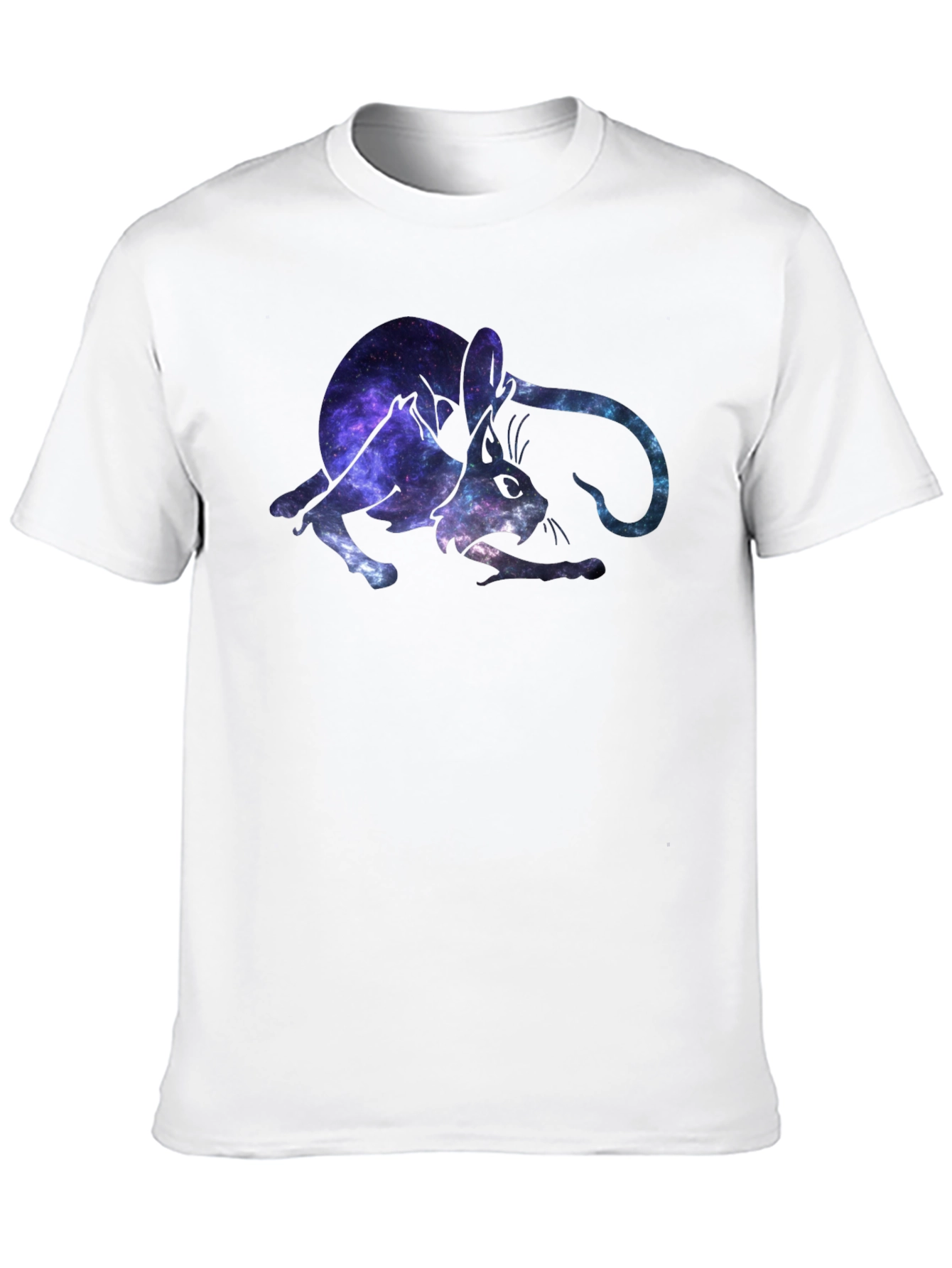 Galaxy Cat Graphic Black T-Shirt