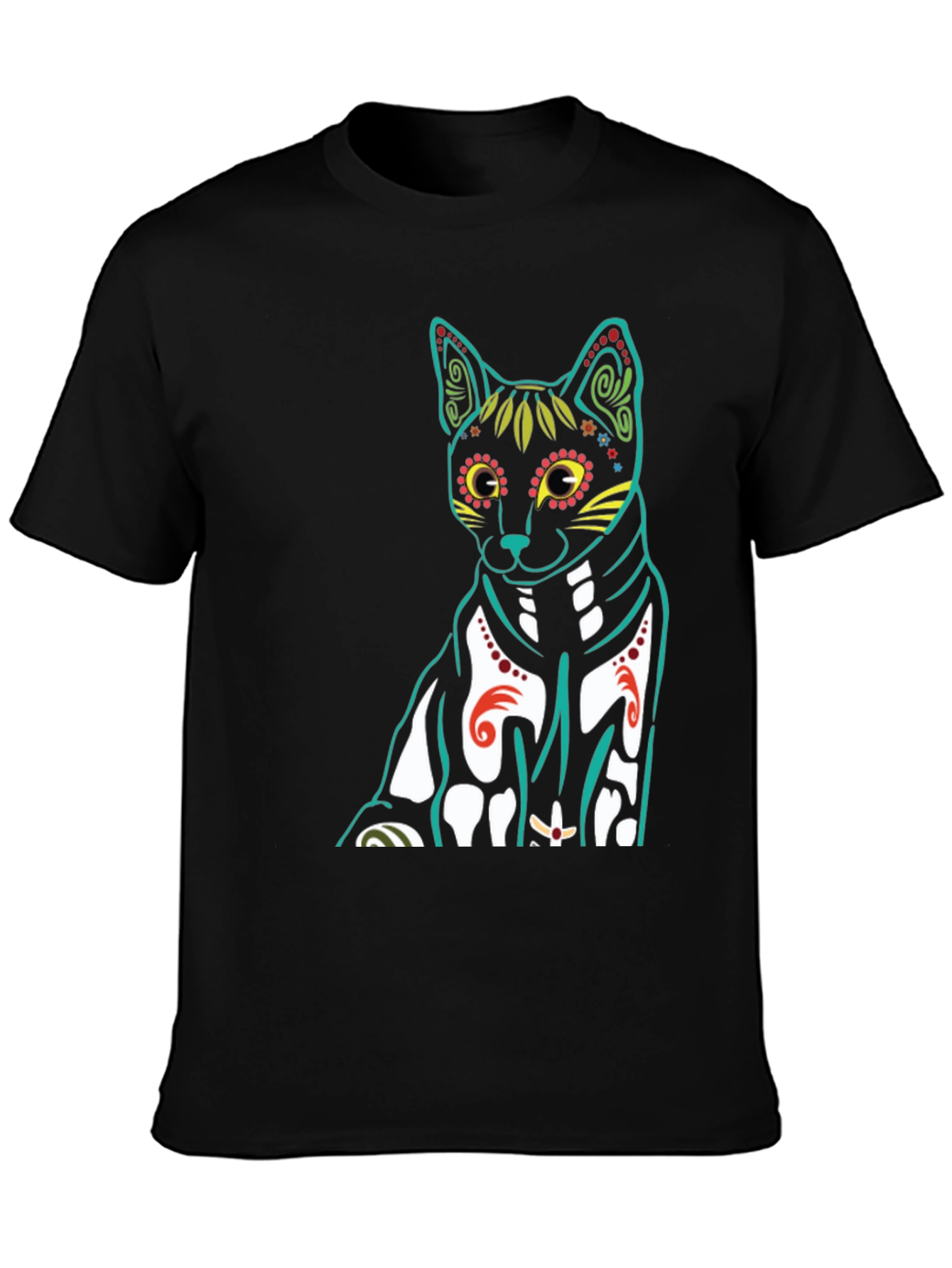 Day of the Dead Cat T-Shirt