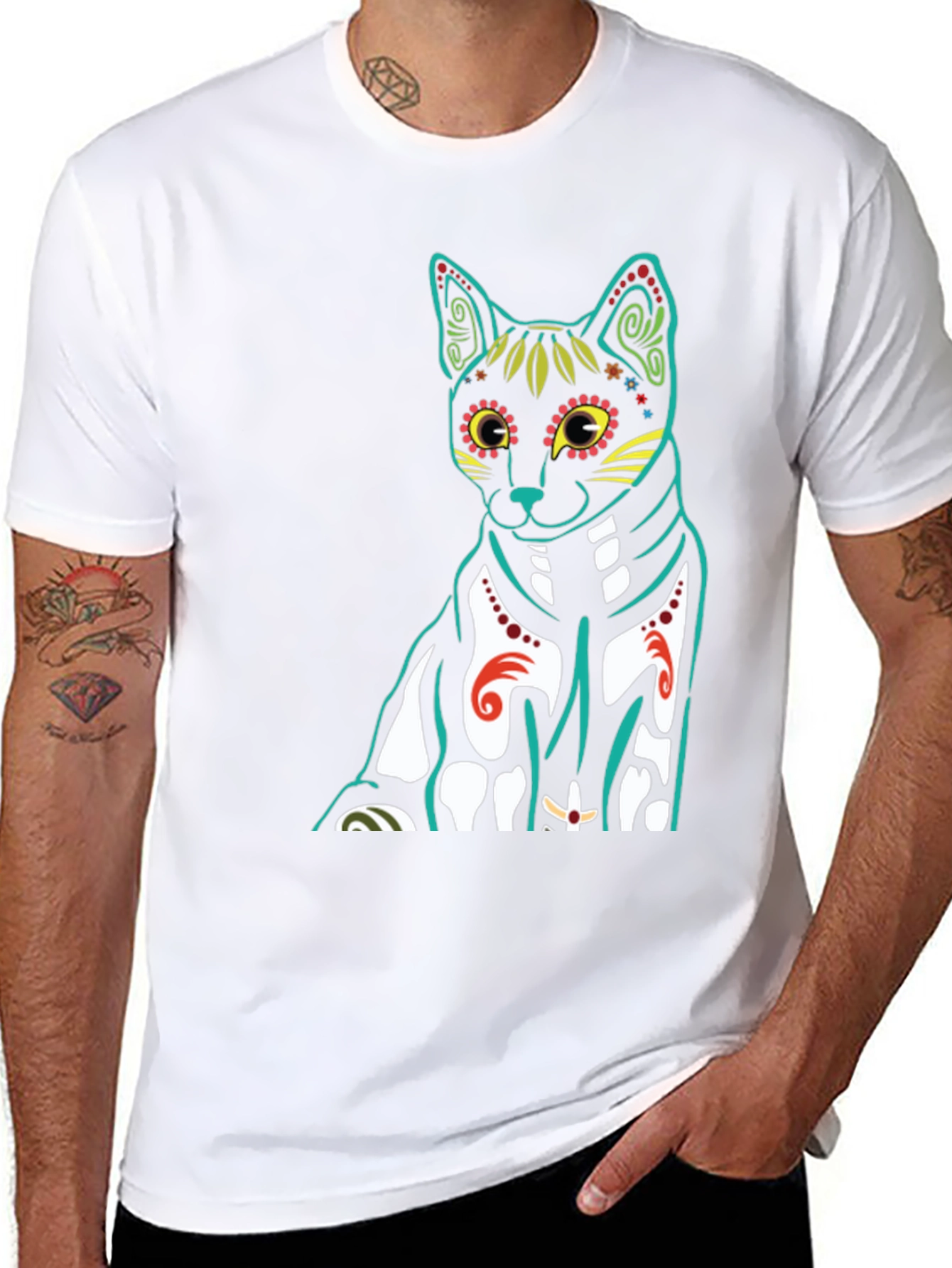 Day of the Dead Cat T-Shirt
